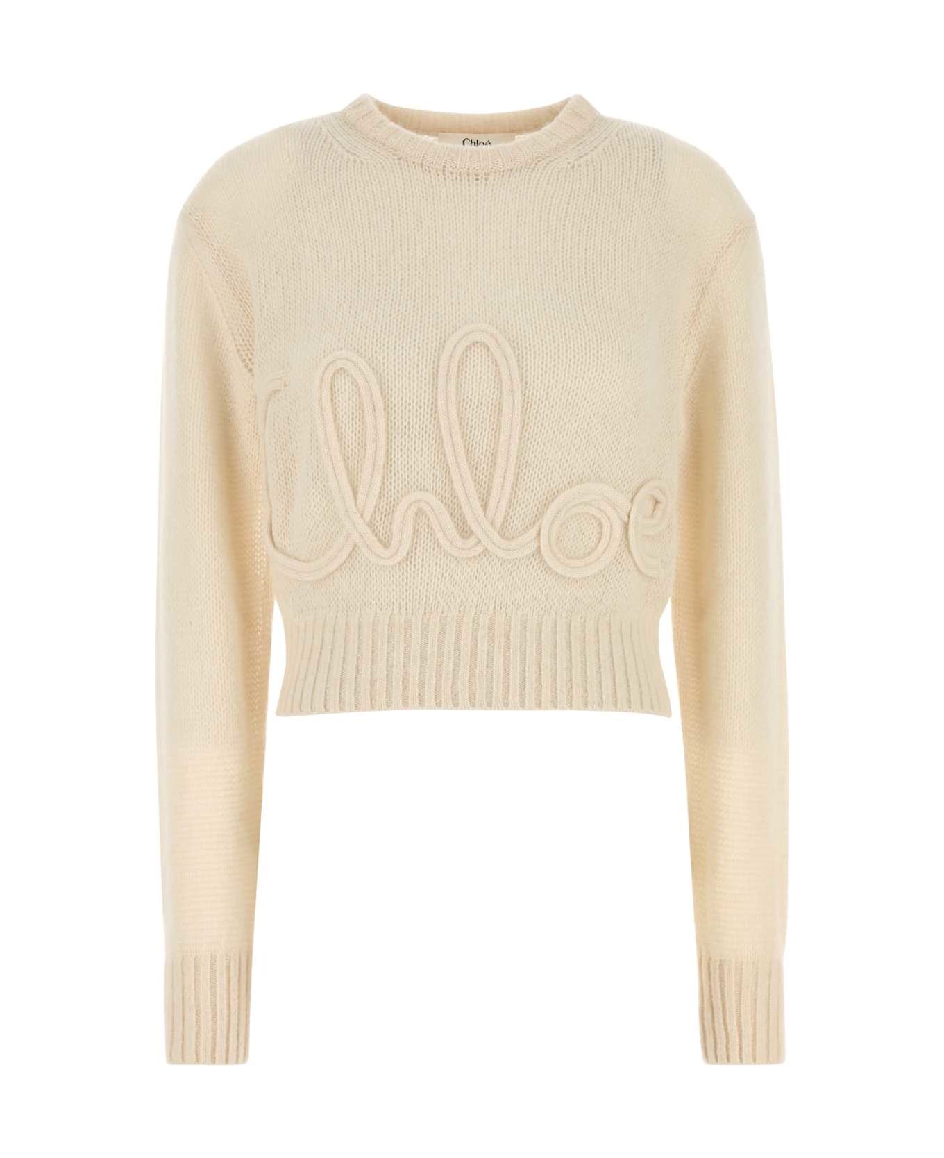 Chloé Cream Alpaca Blend Sweater - ICONICMILK