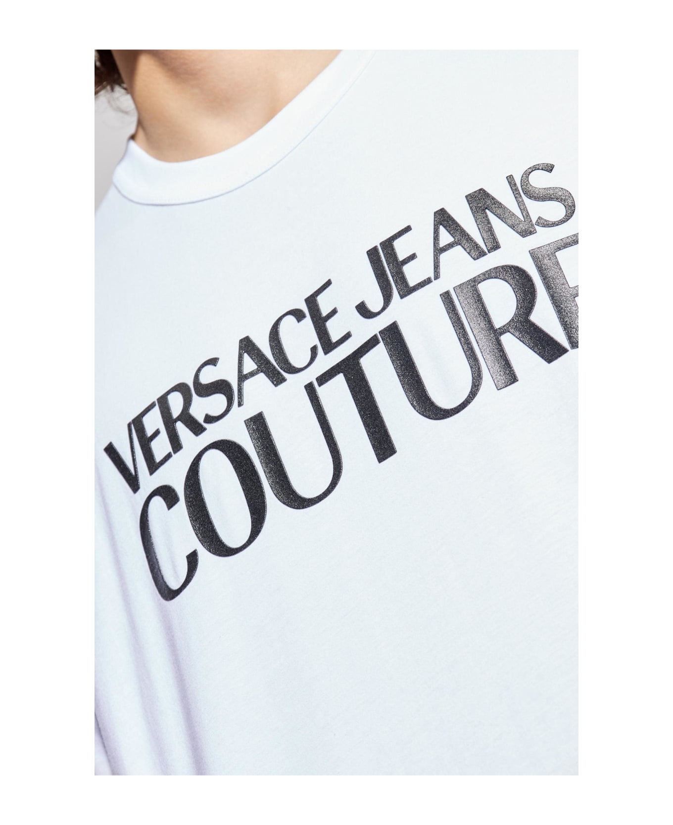 Versace Jeans Couture T-shirt With Printed Logo - white