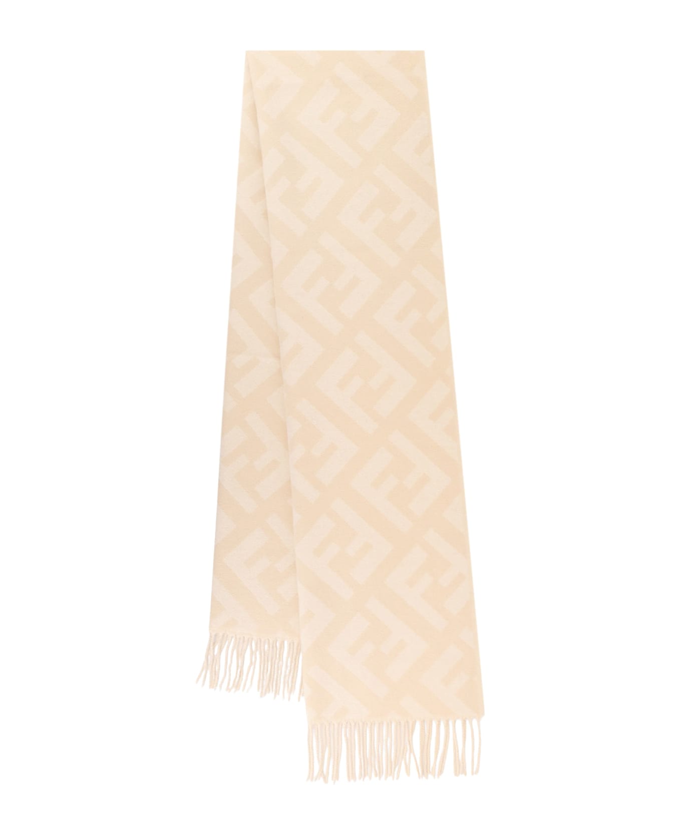 Fendi Cashmere Scarf With Ff Motif - Pink