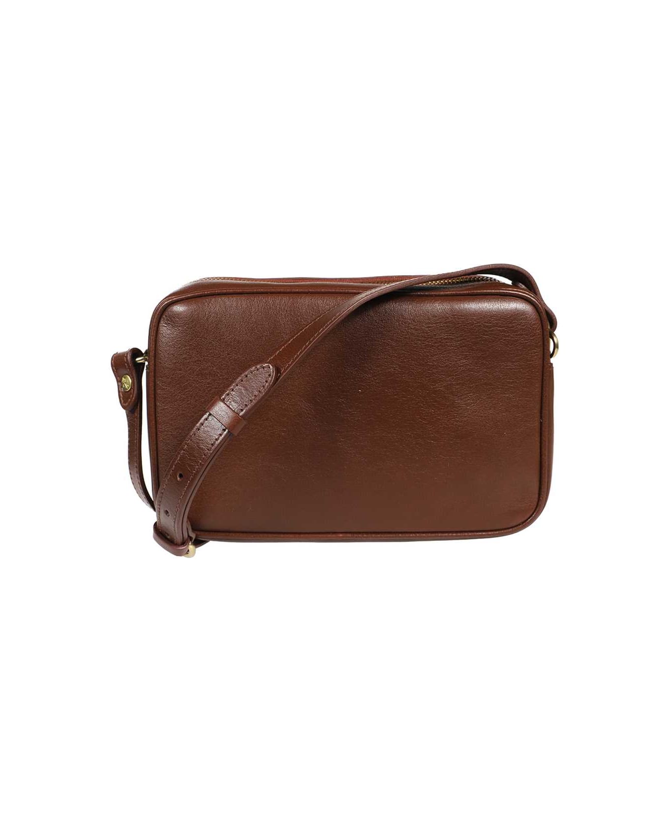 Il Bisonte Leather Crossbody Bag - brown