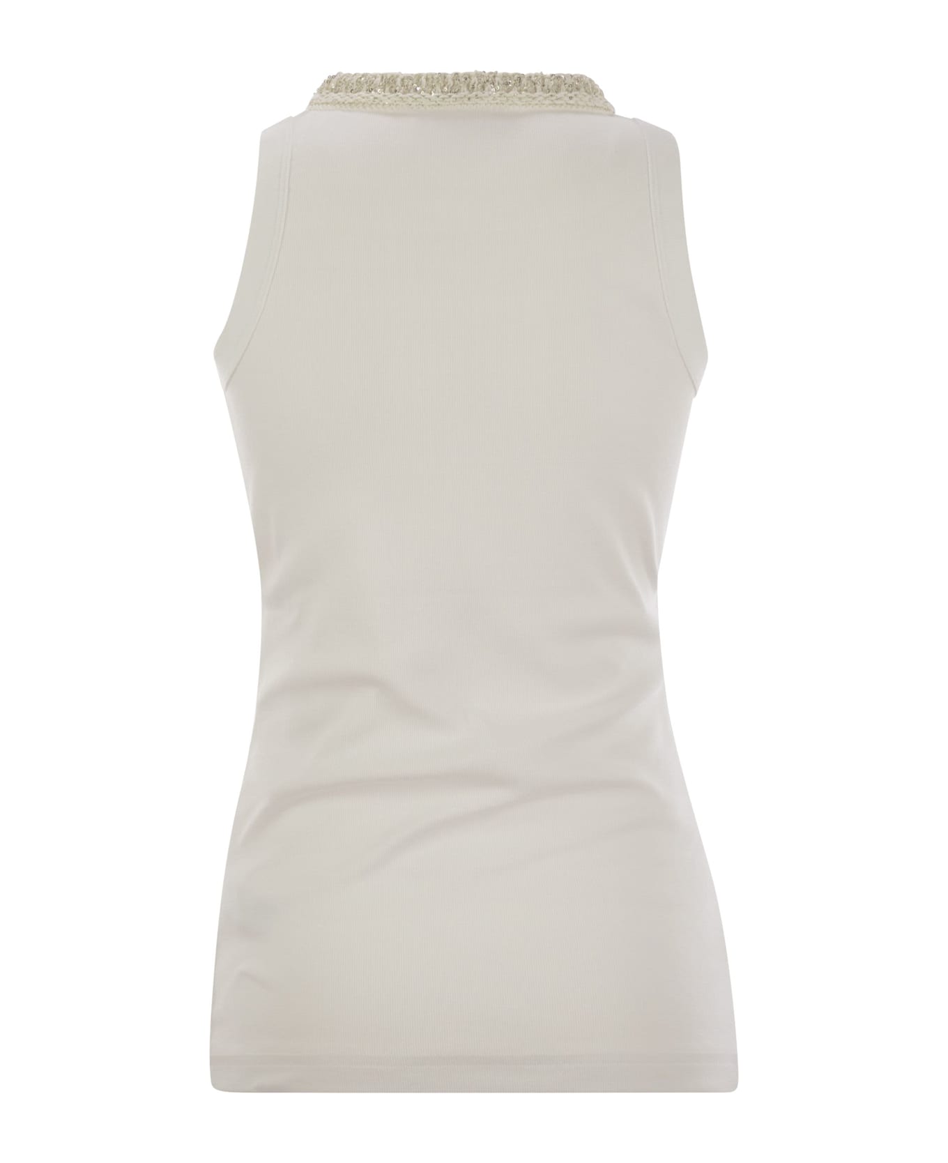 Fabiana Filippi Jersey Tank Top - White