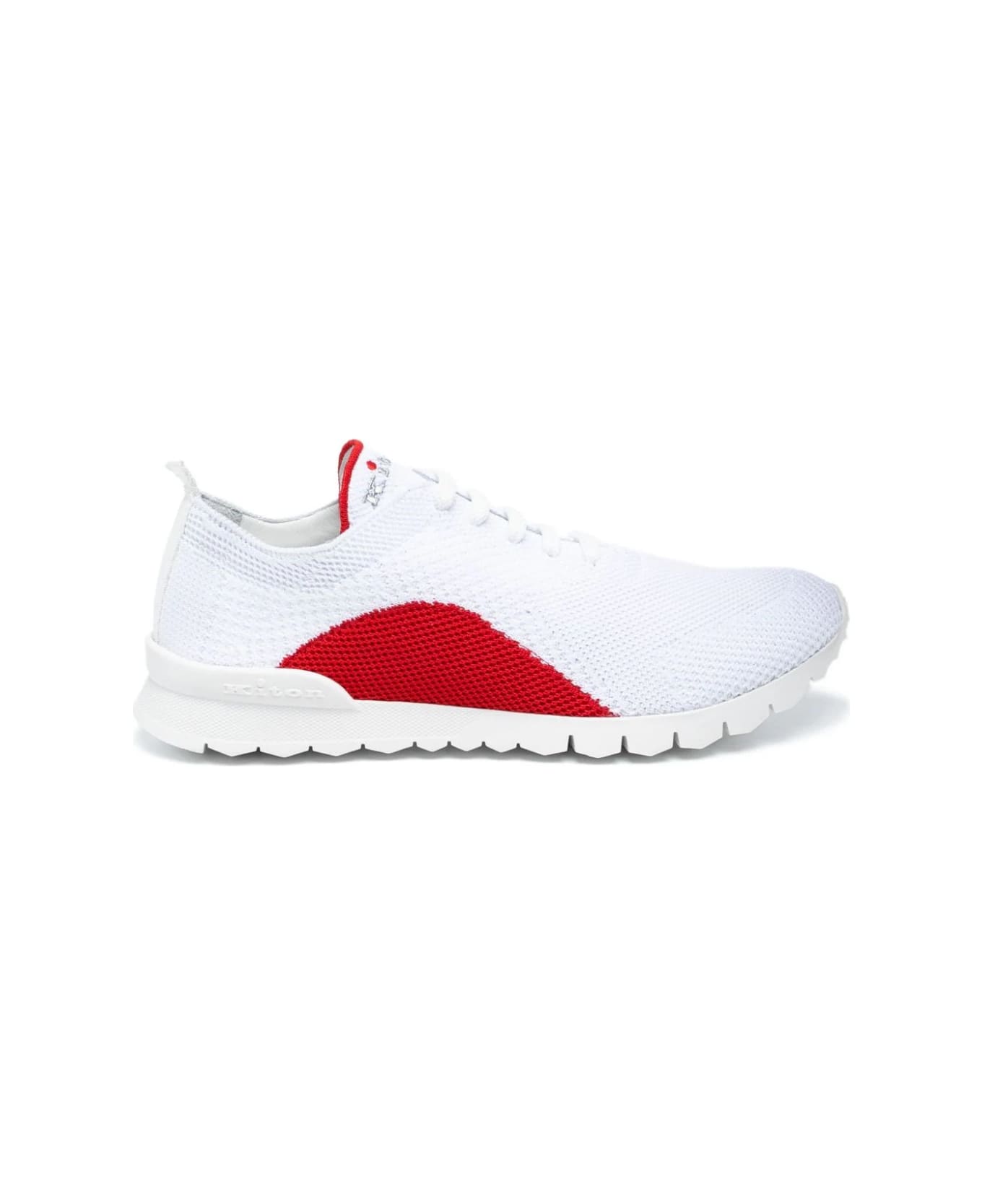 Kiton White And Red ''fit'' Running Sneakers - White