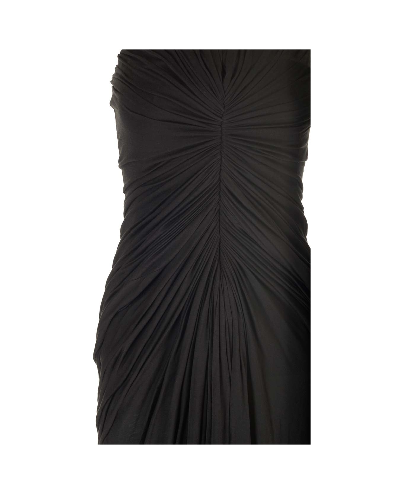 Rick Owens Long Draped Bustier Dress - Black ワンピース＆ドレス
