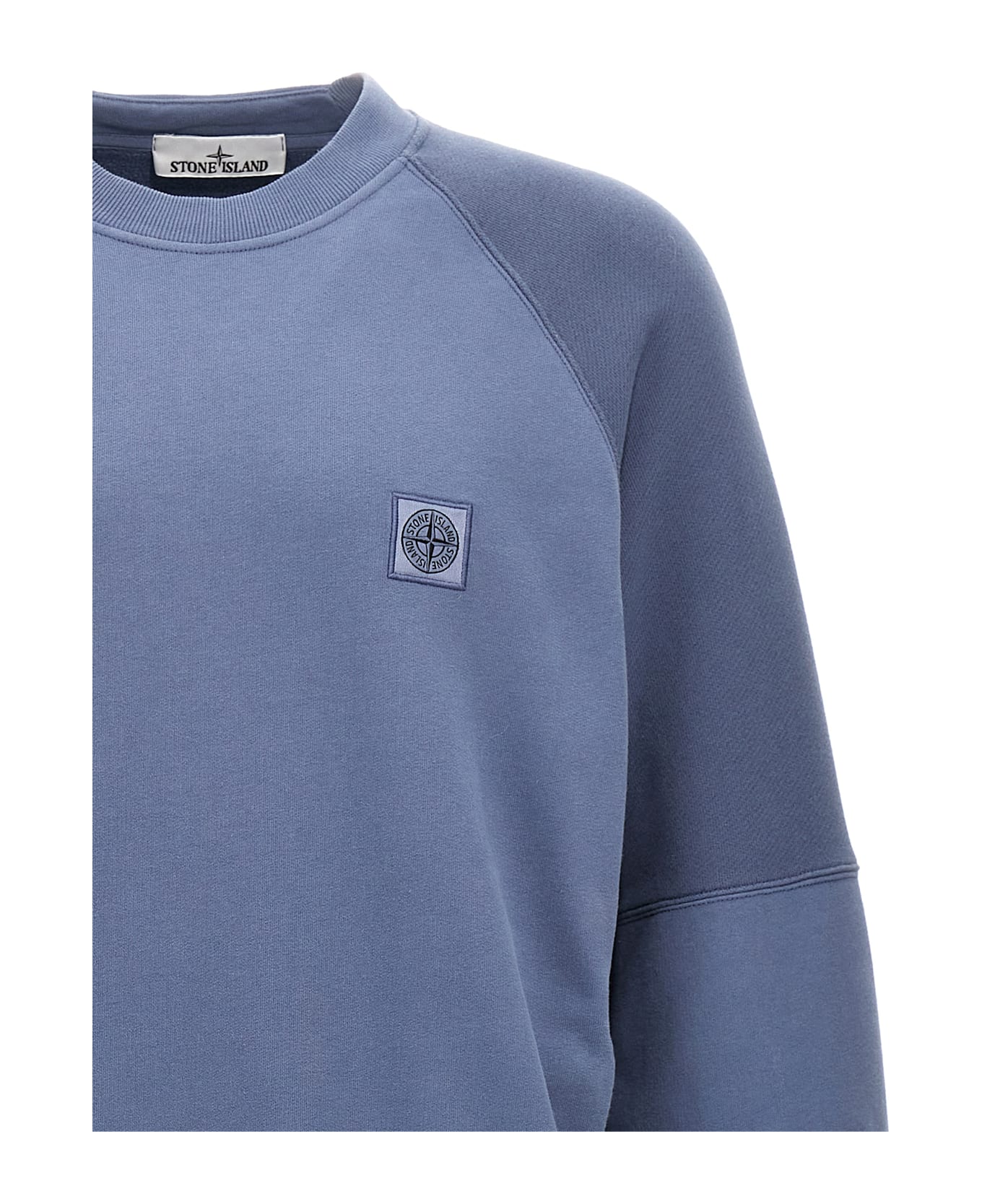 Stone Island Logo Patch Sweatshirt - Blue