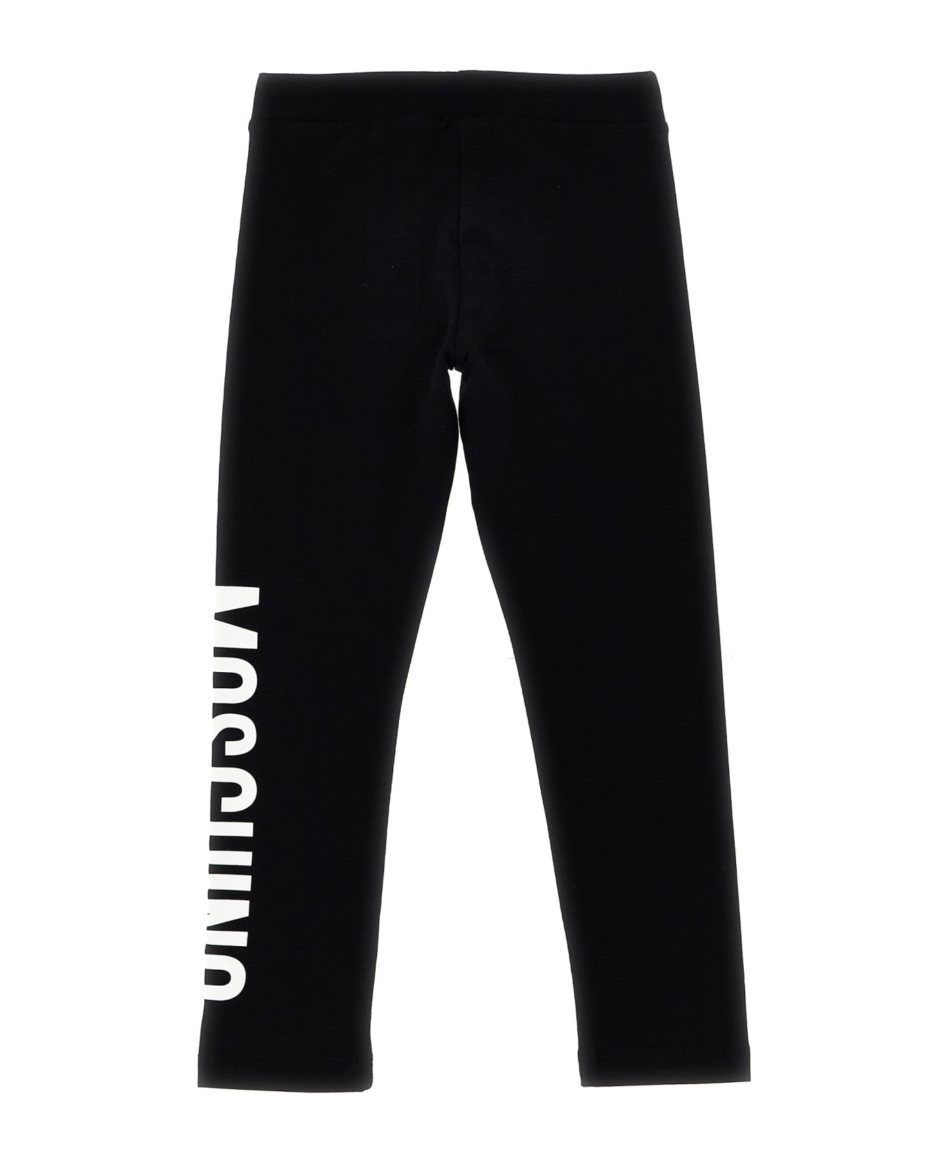 Moschino Logo Print Leggings - White/Black ボトムス