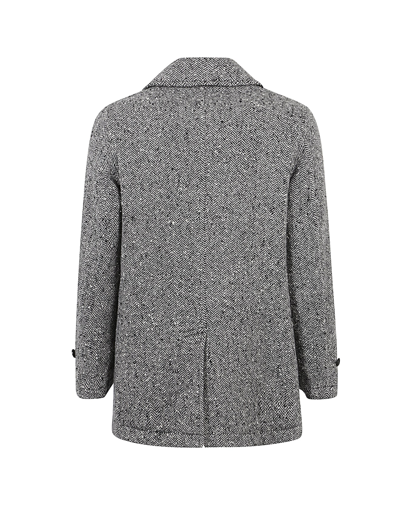 Comme des Garçons Wool Double-breasted Coat - Black