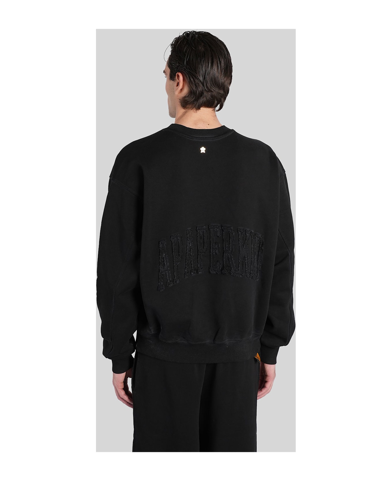 A Paper Kid Sweatshirt In Black Cotton - black