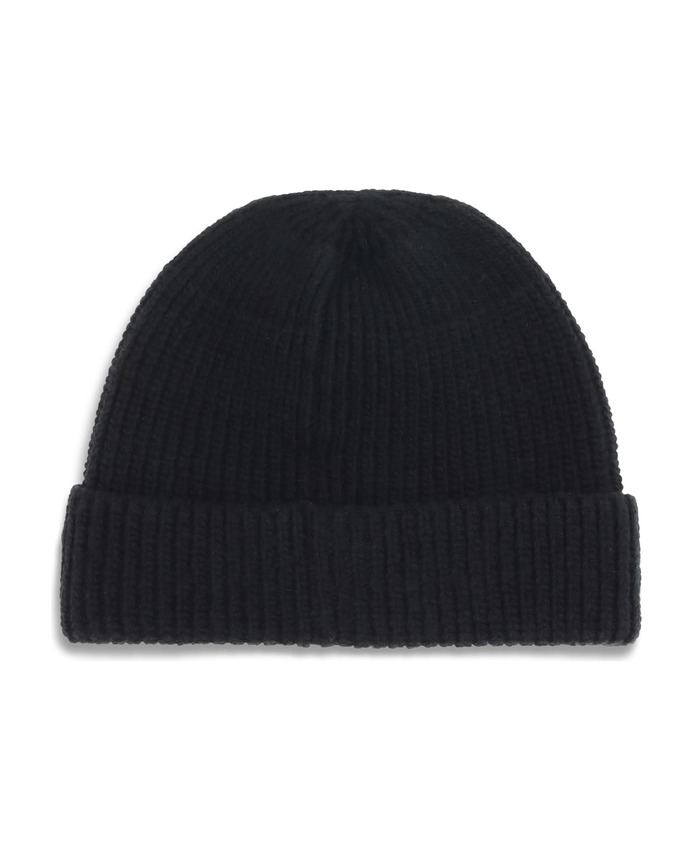 Prada Beanie Hat With Logo - Nero