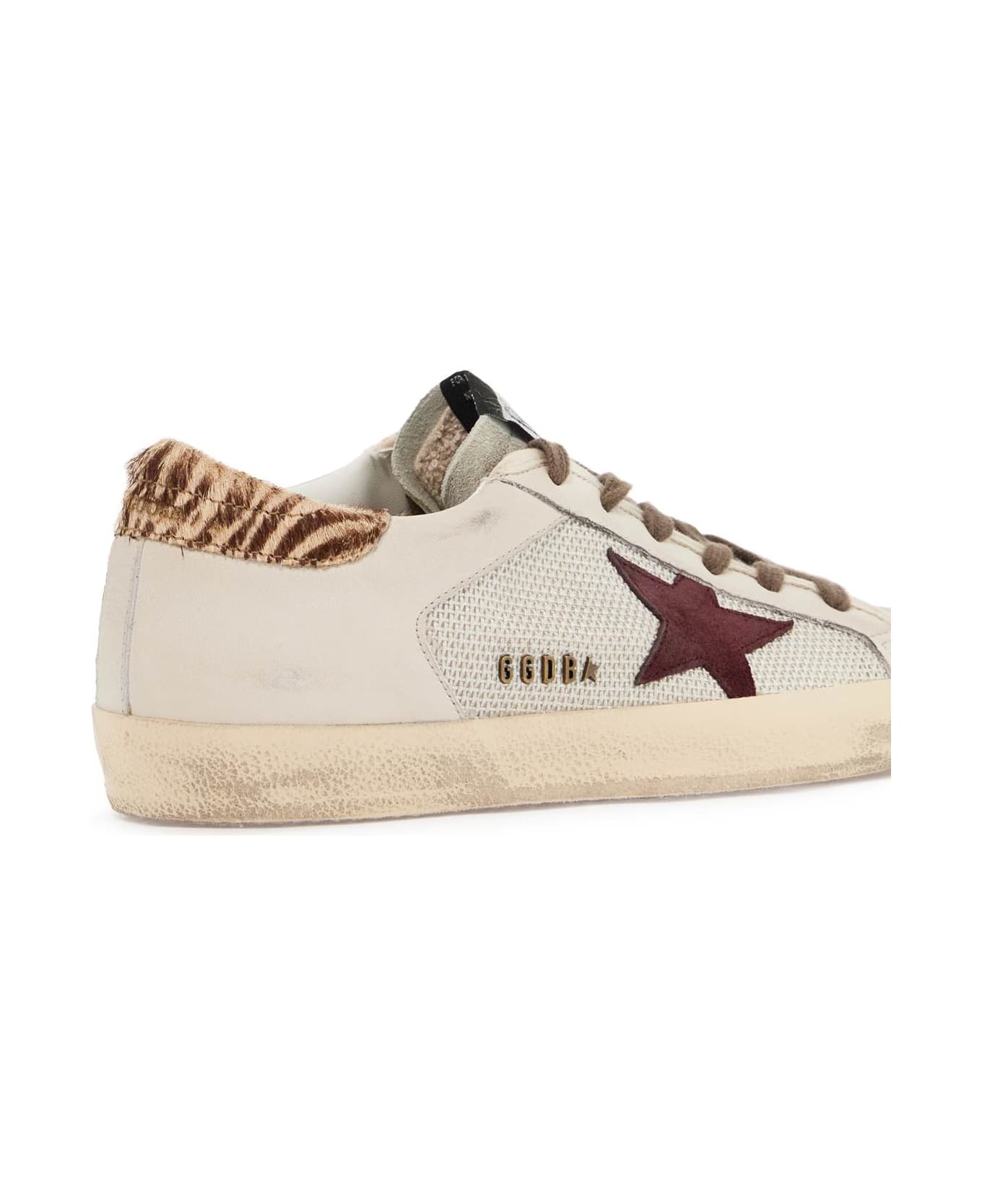 Golden Goose Super-star Canvas And Leather Sneakers - SILVER/ICE/WHITE/BUTTERCREAM BROWN ZEBRA