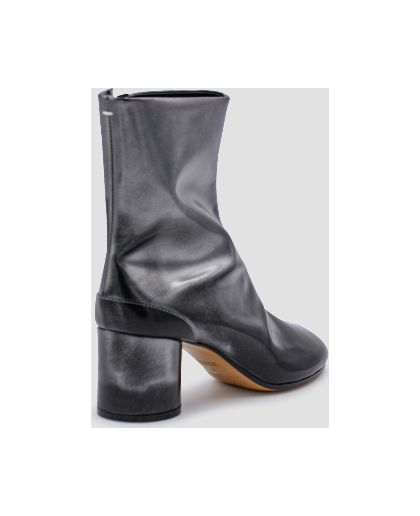 Maison Margiela Silver/black Leather Boots - SILVER/BLACK
