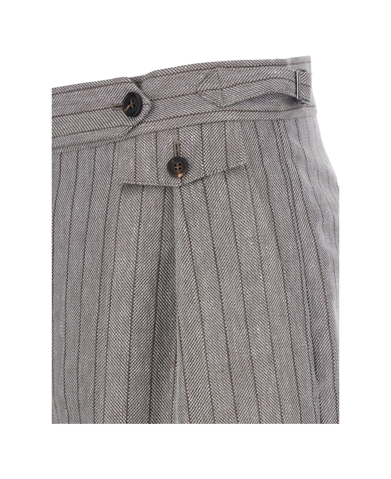 Brunello Cucinelli Herringbone Bermuda Shorts - Grey