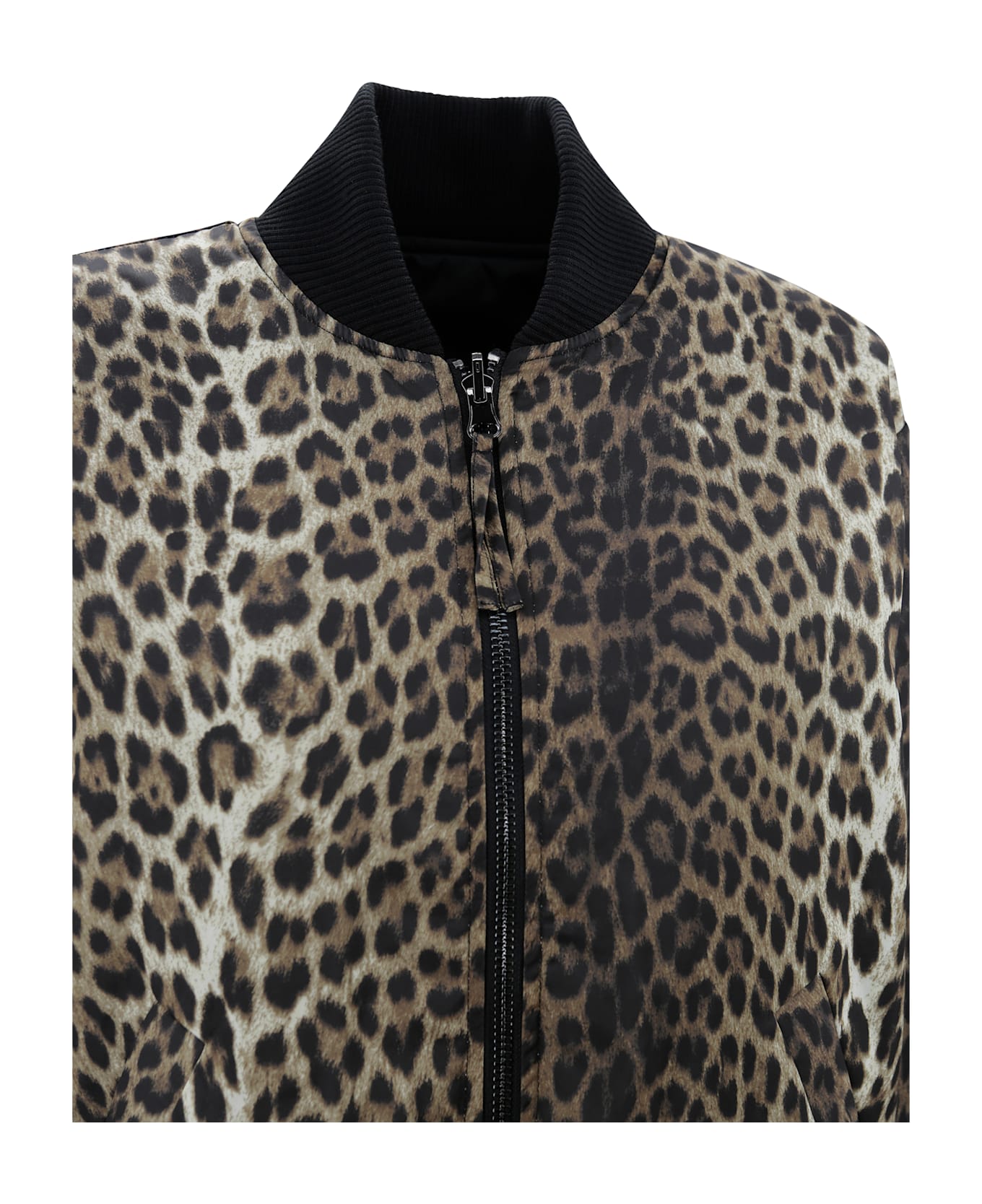 Parosh Reversible Spotted Bomber Jacket - Brown