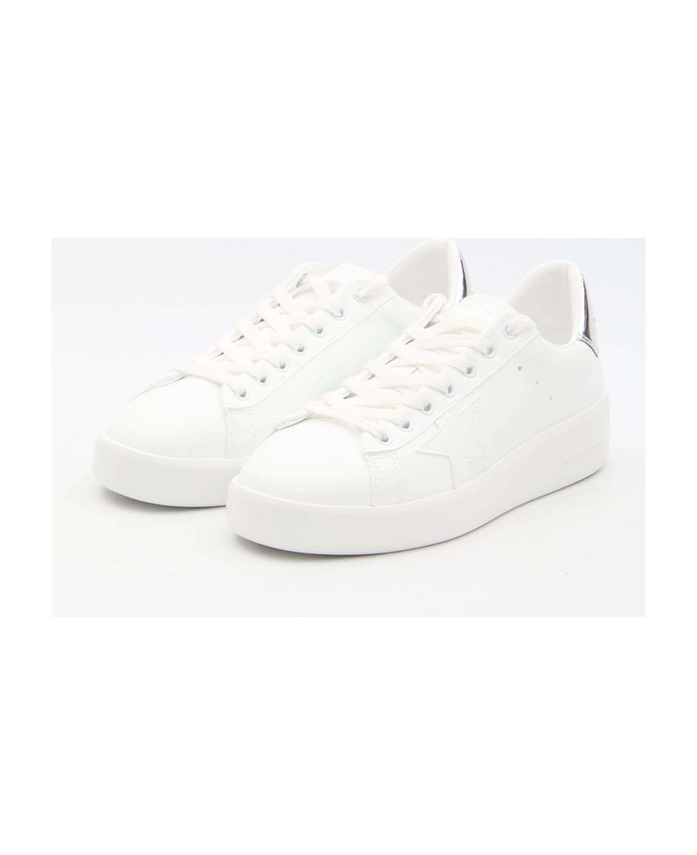 Golden Goose Pure New Sneakers - WHITE/SILVER