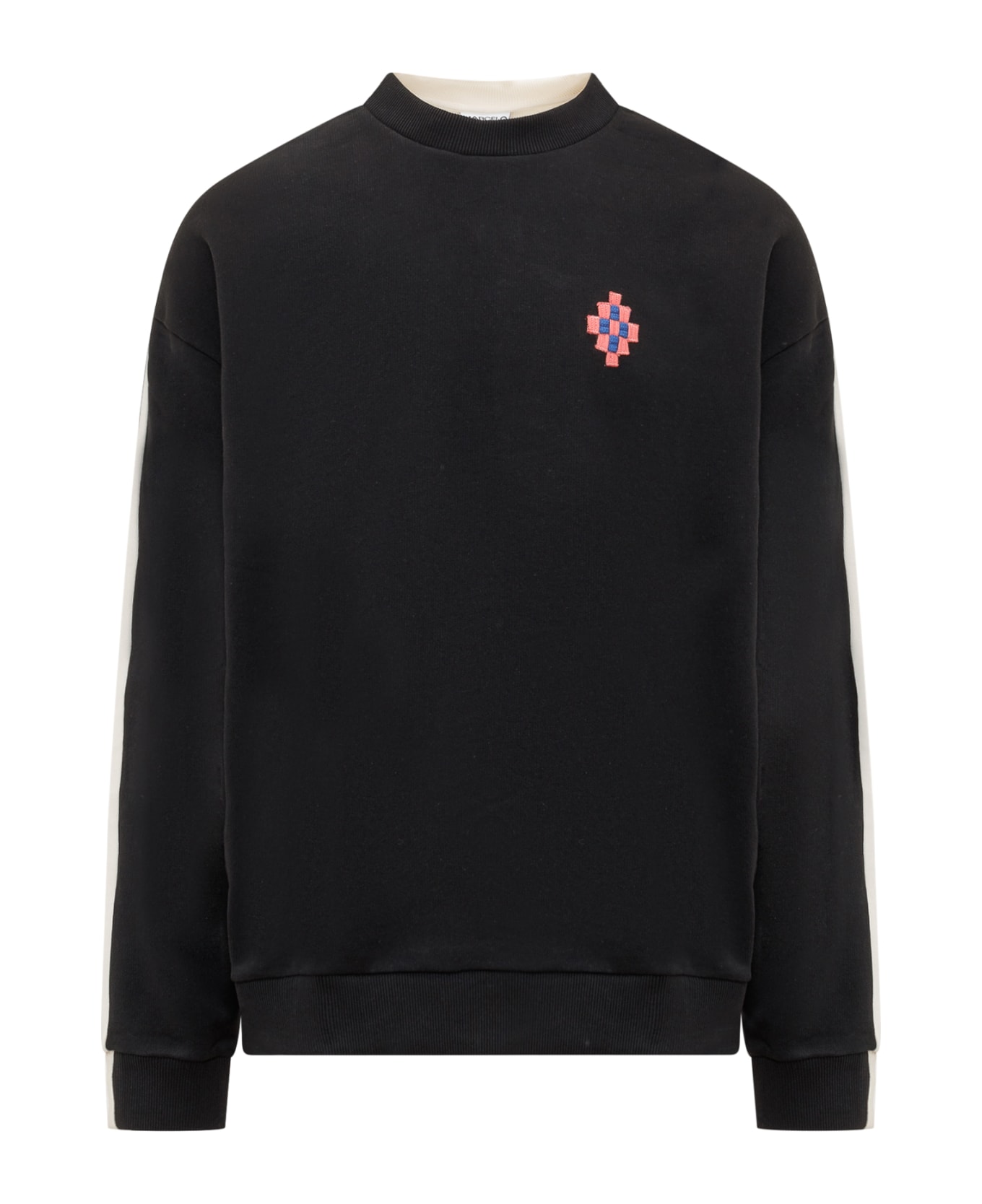 Marcelo Burlon Cross Patch Sweatshirt - BLACK ECRU