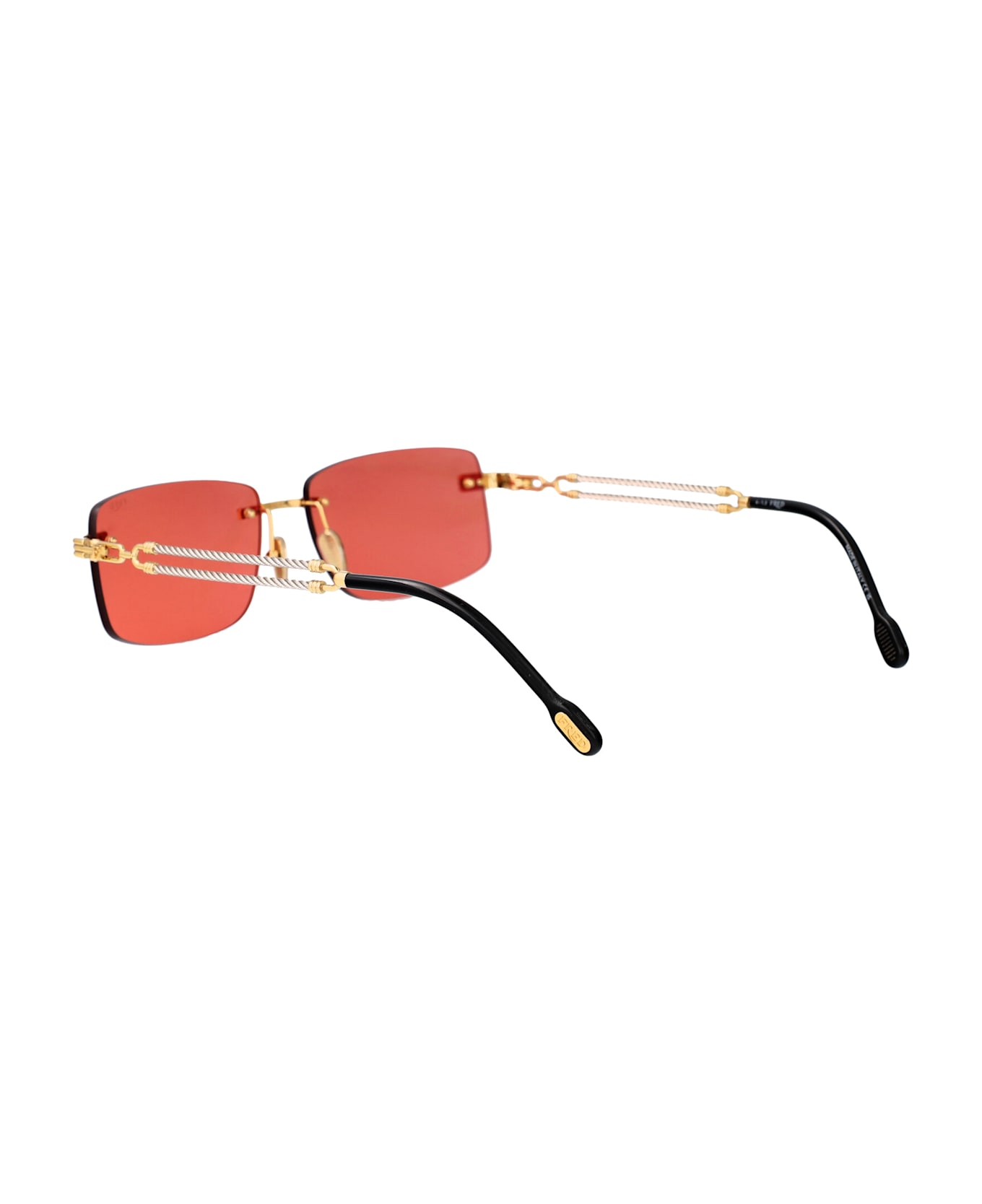 Fred Double Cable Sunglasses - 30S Shiny Endura Gold / Bordeaux