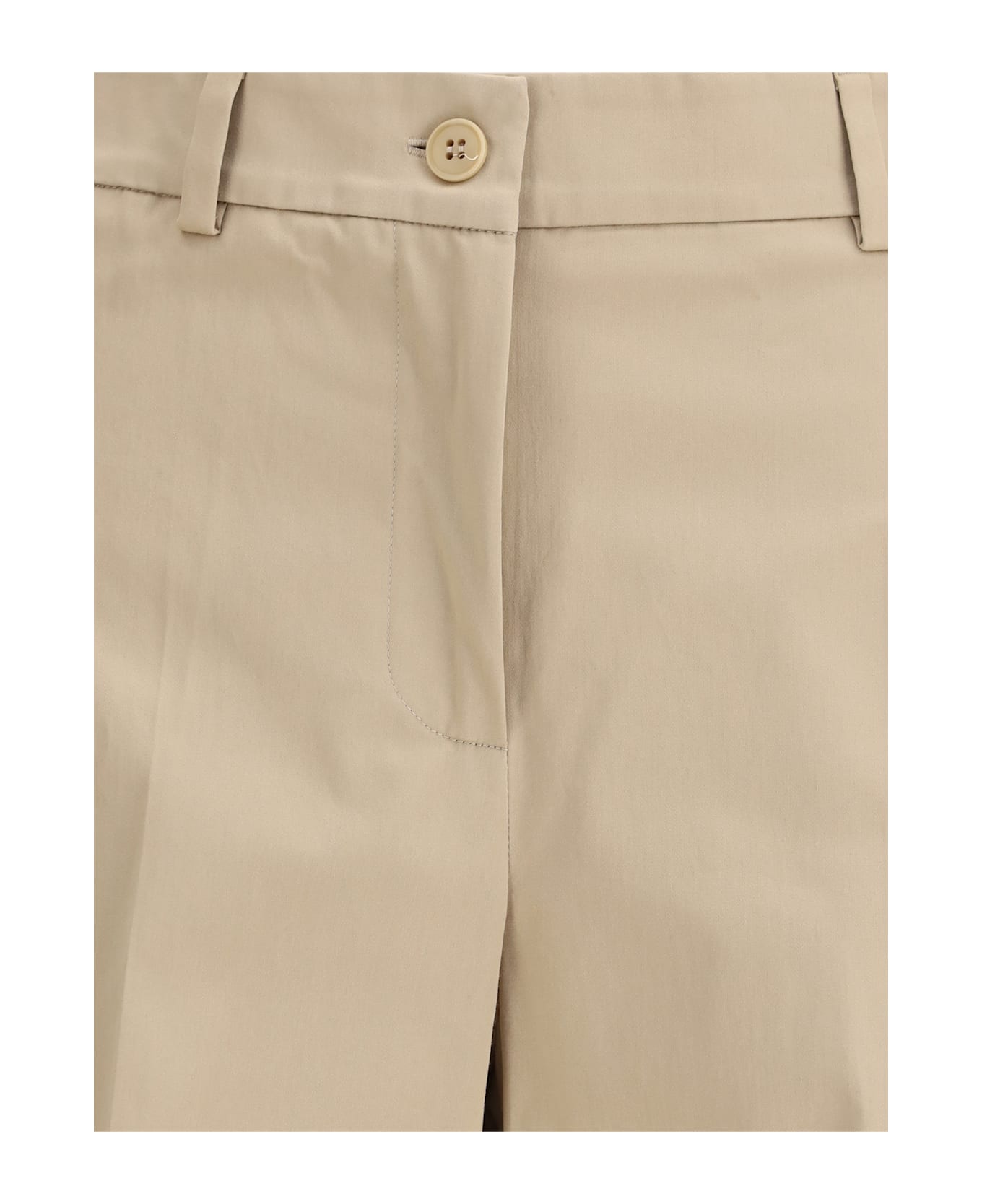 Weekend Max Mara Urial Cropped Trousers In Cotton Satin