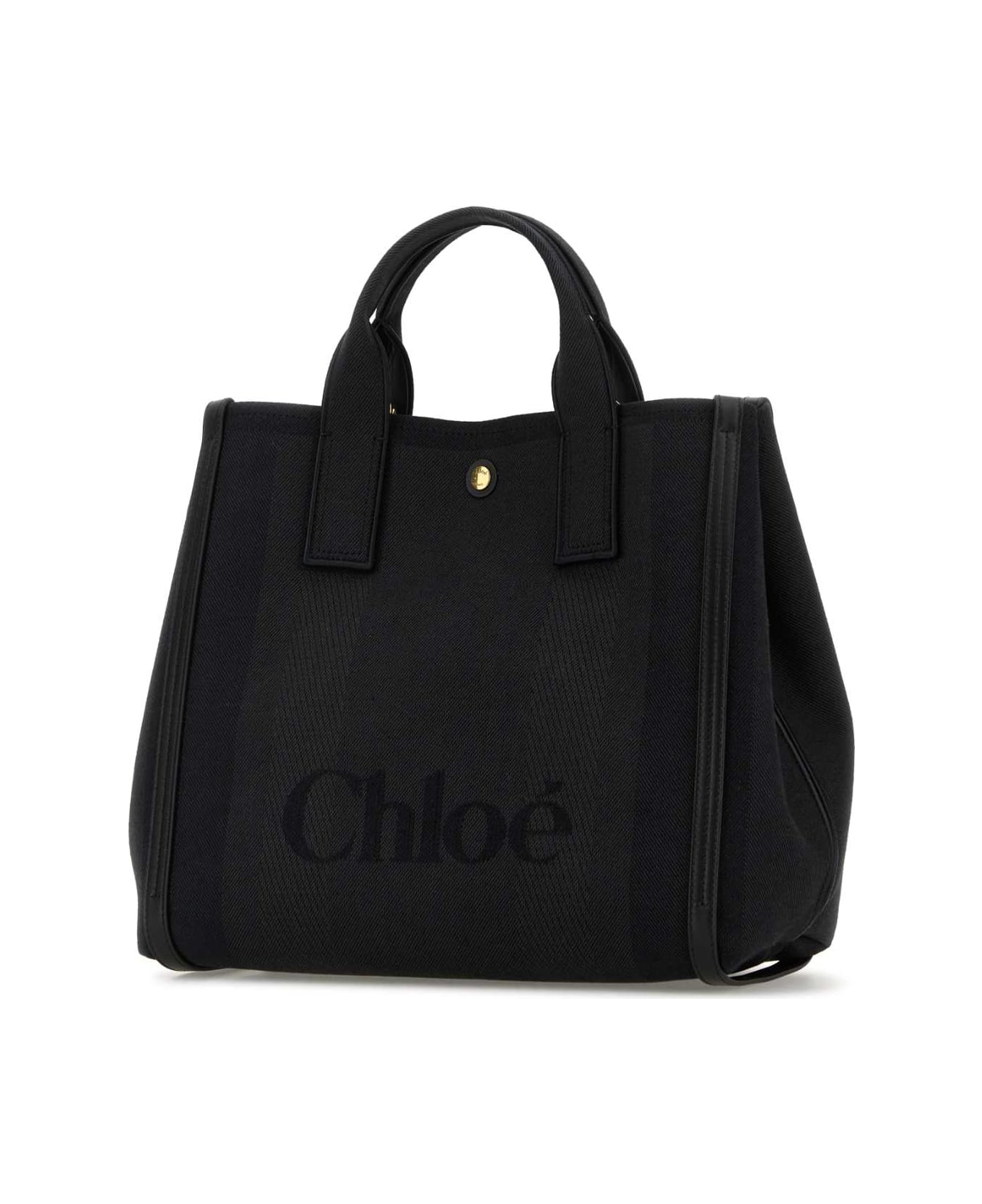 Chloé Black Canvas Chloã© Carry Shopping Bag - BLACK