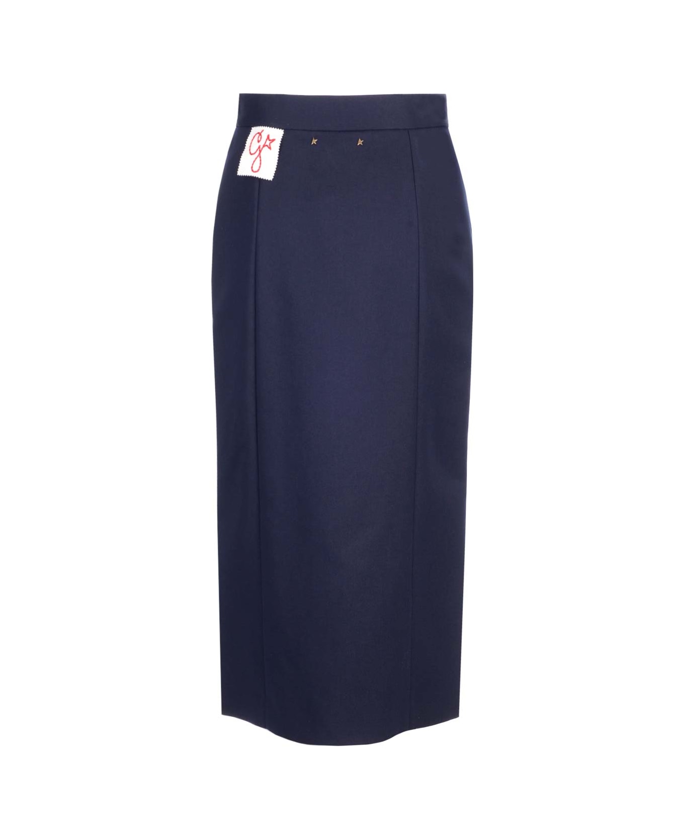 Golden Goose Christine Front Buttoning Side Pocket Skirt - Blue