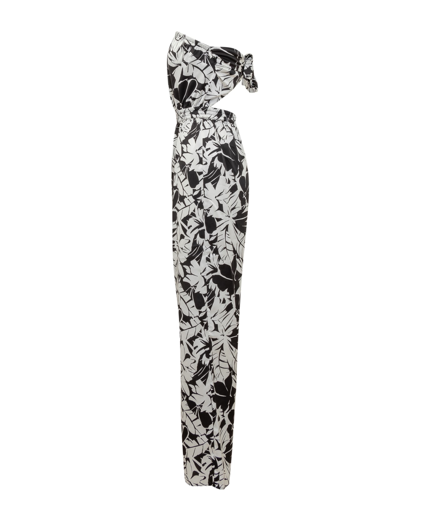 Michael Kors Palm Tie Jumpsuit - Black White