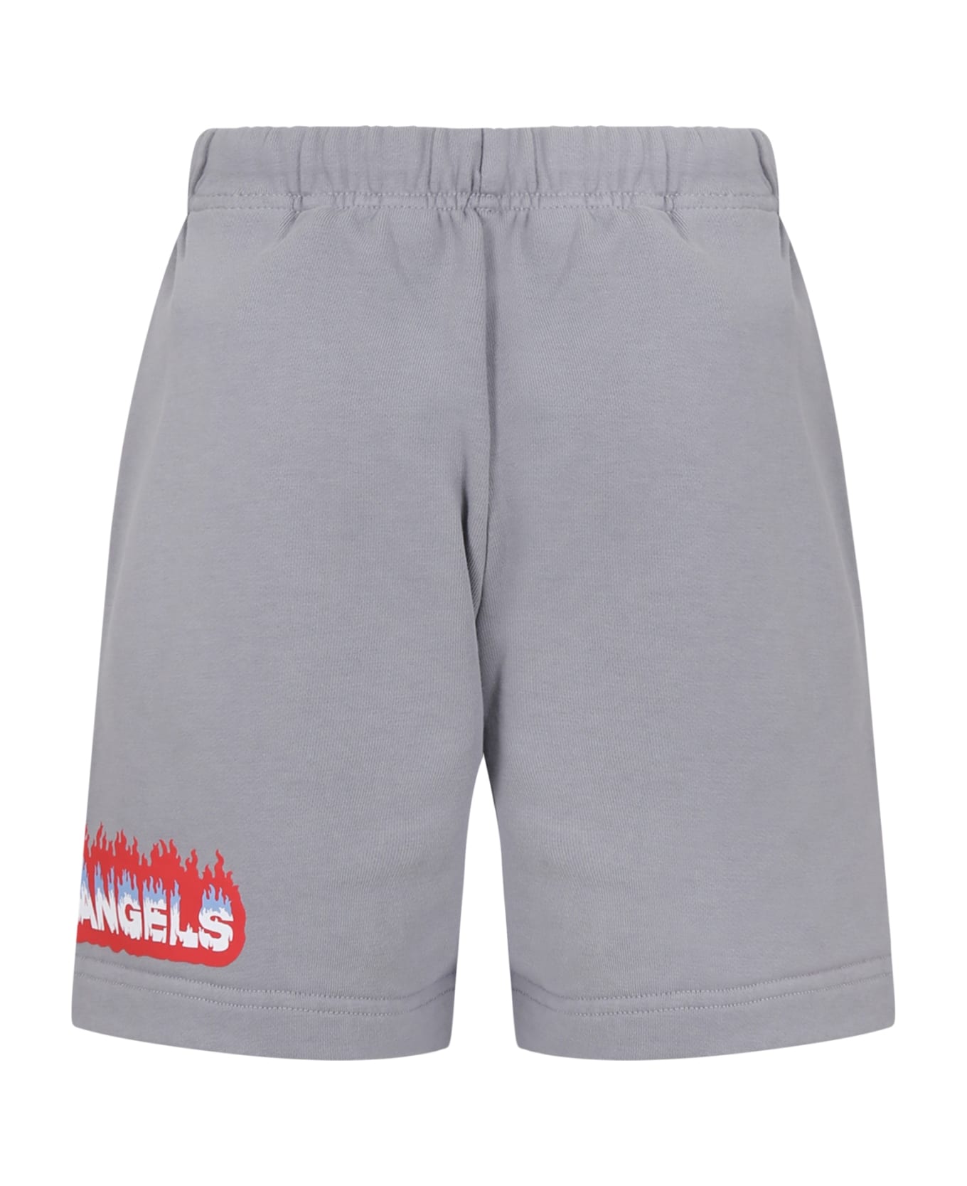 Palm Angels Grey Shorts For Boy With Logo - Grey