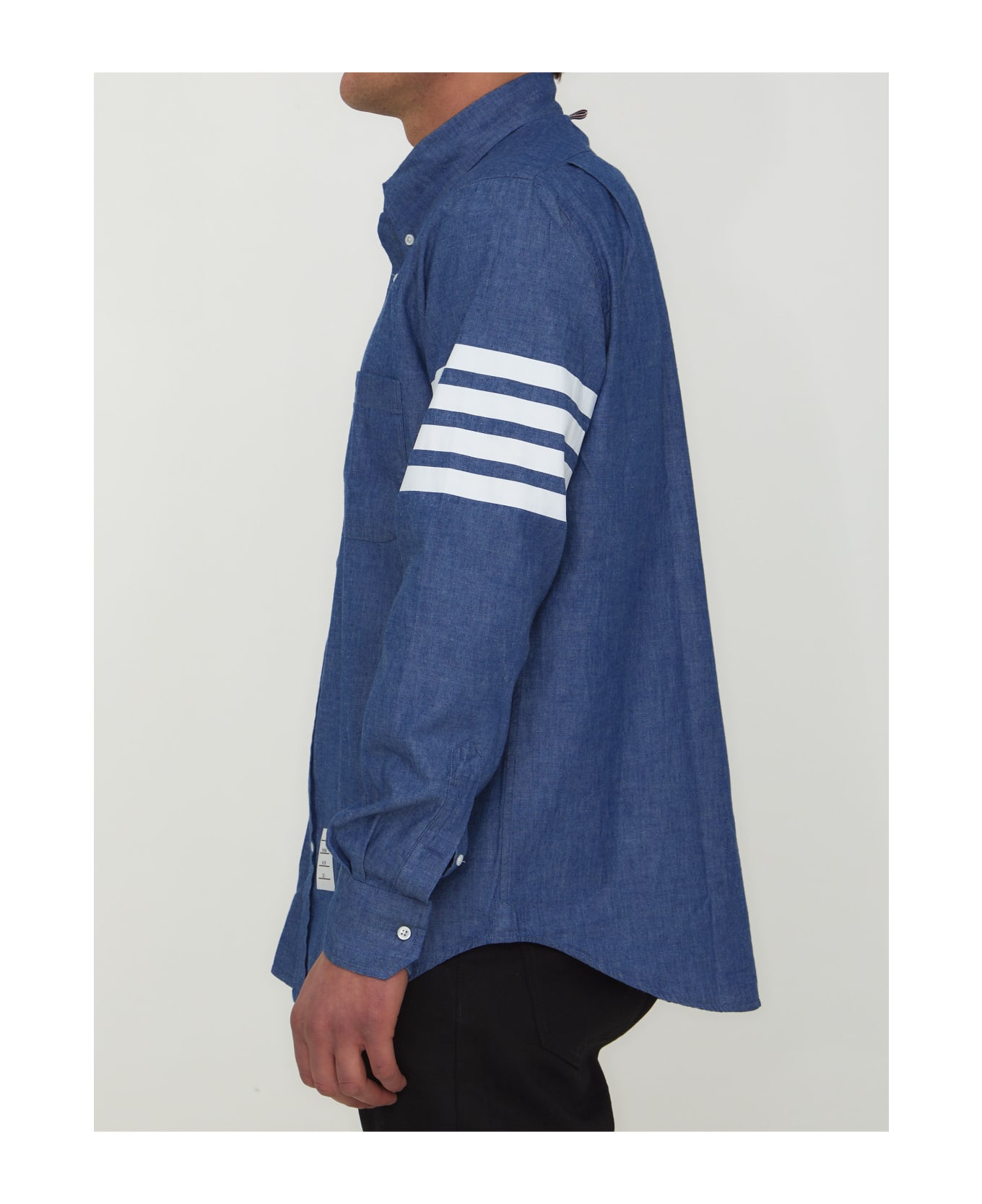 Thom Browne Chambray 4-bar Shirt - Blue