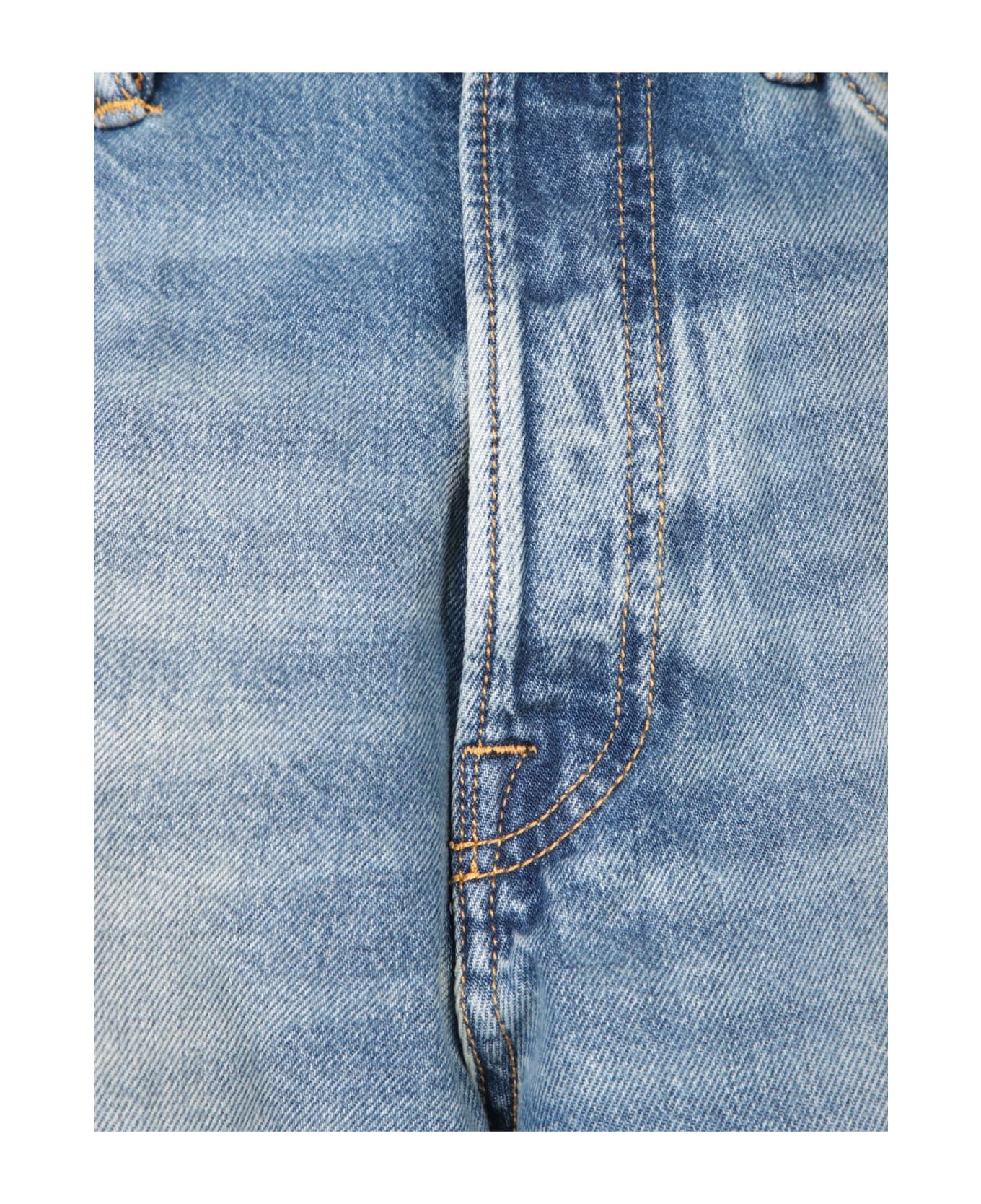 Nine in the Morning Icaro Wide Fit Blue Denim Jeans - Blue デニム
