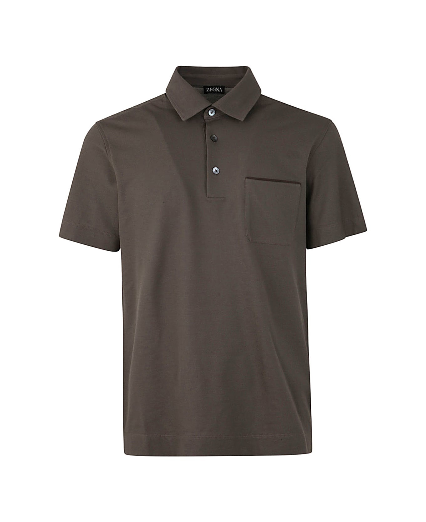 Zegna Pure Cotton Polo - Brown ポロシャツ