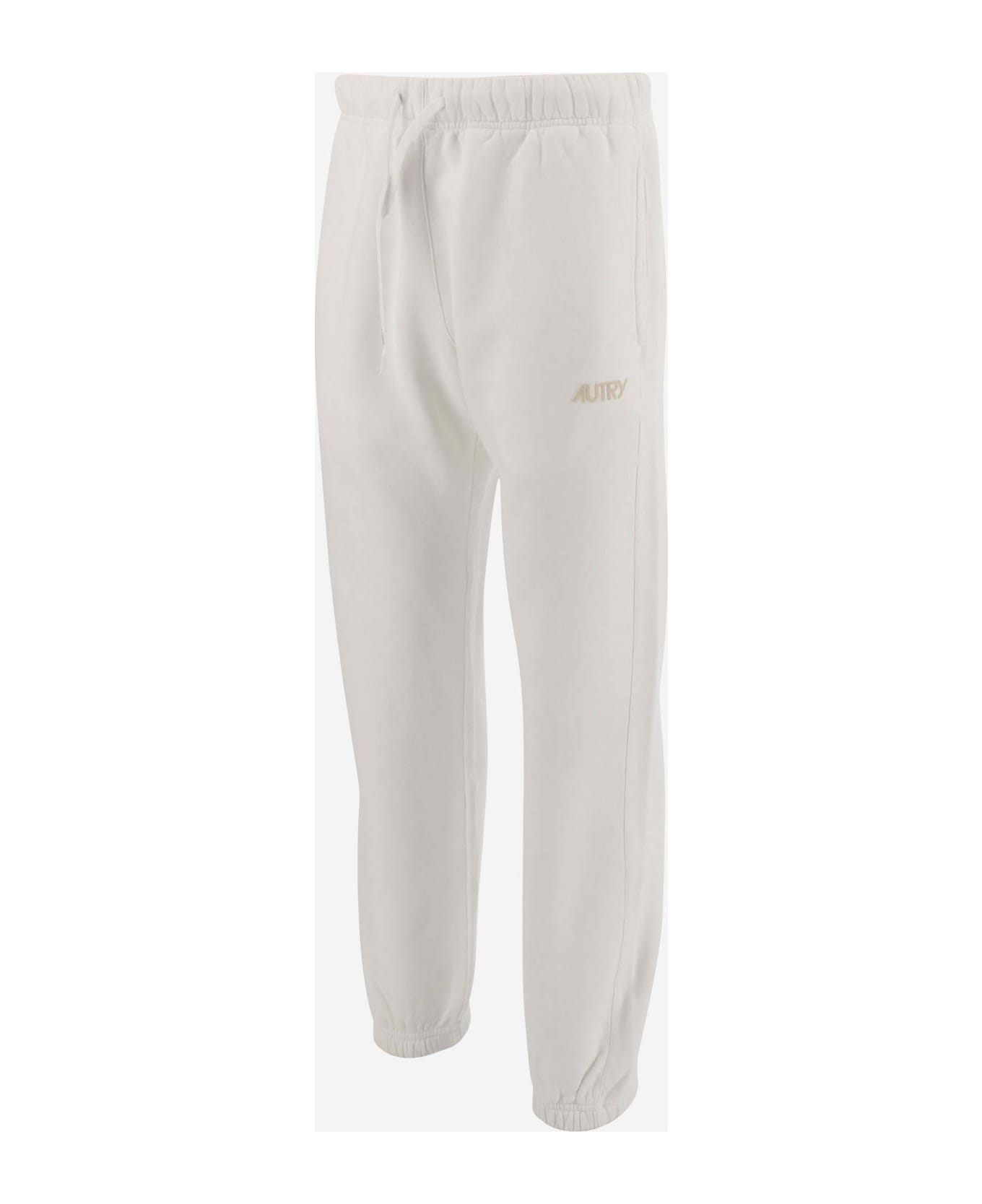 Autry Cotton Jogging Pants With Logo - White スウェットパンツ