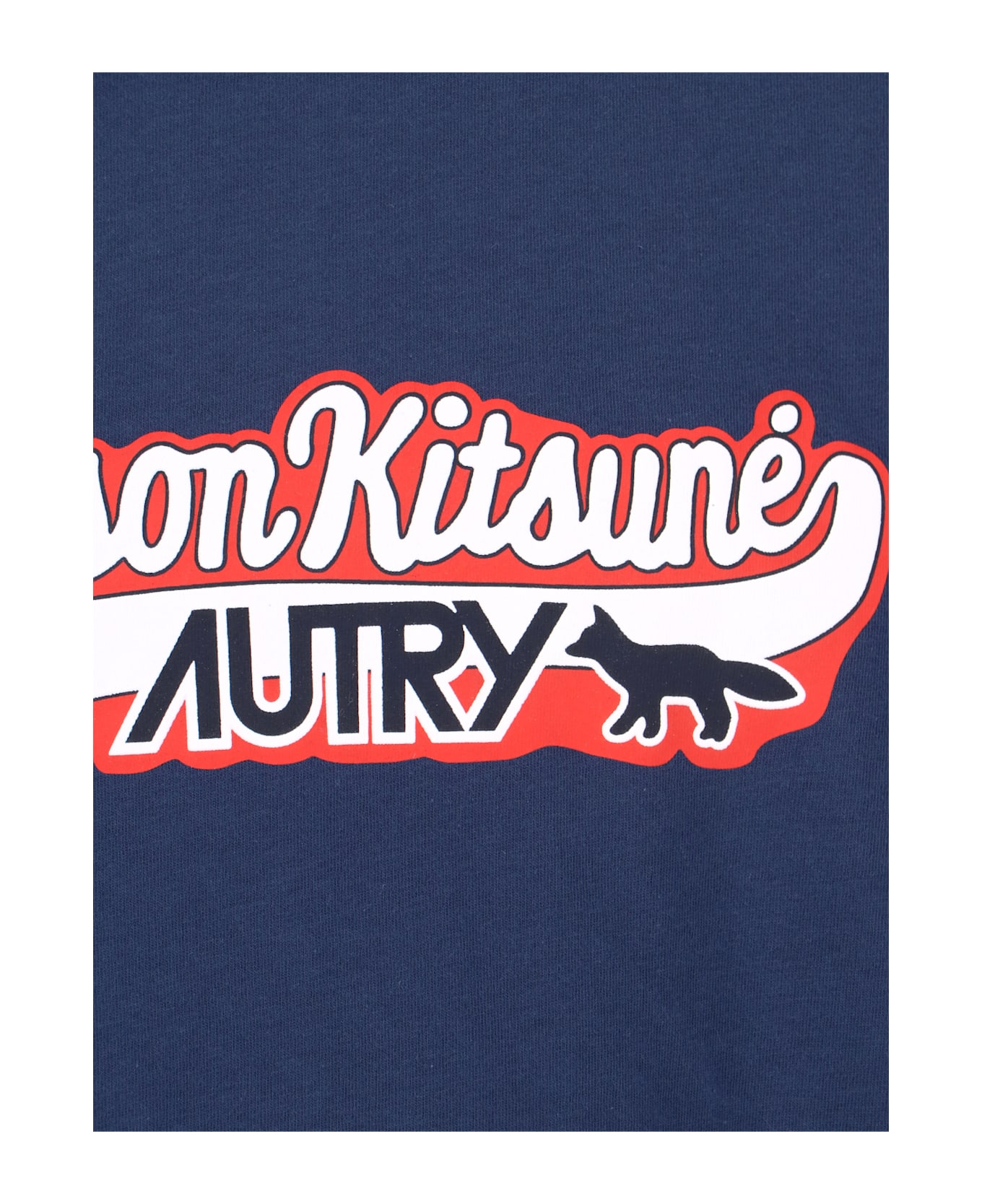Autry X Maison Kitsunè Logo T-shirt - Blue