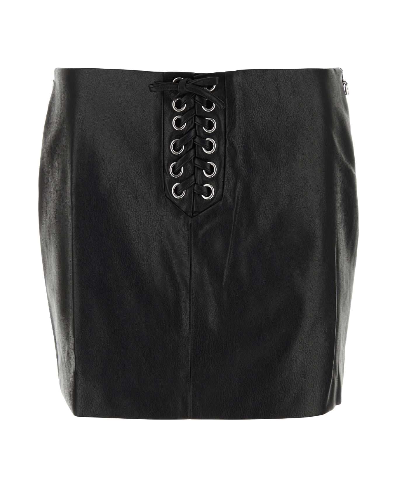 Rotate by Birger Christensen Black Synthetic Leather Mini Skirt - BLACK