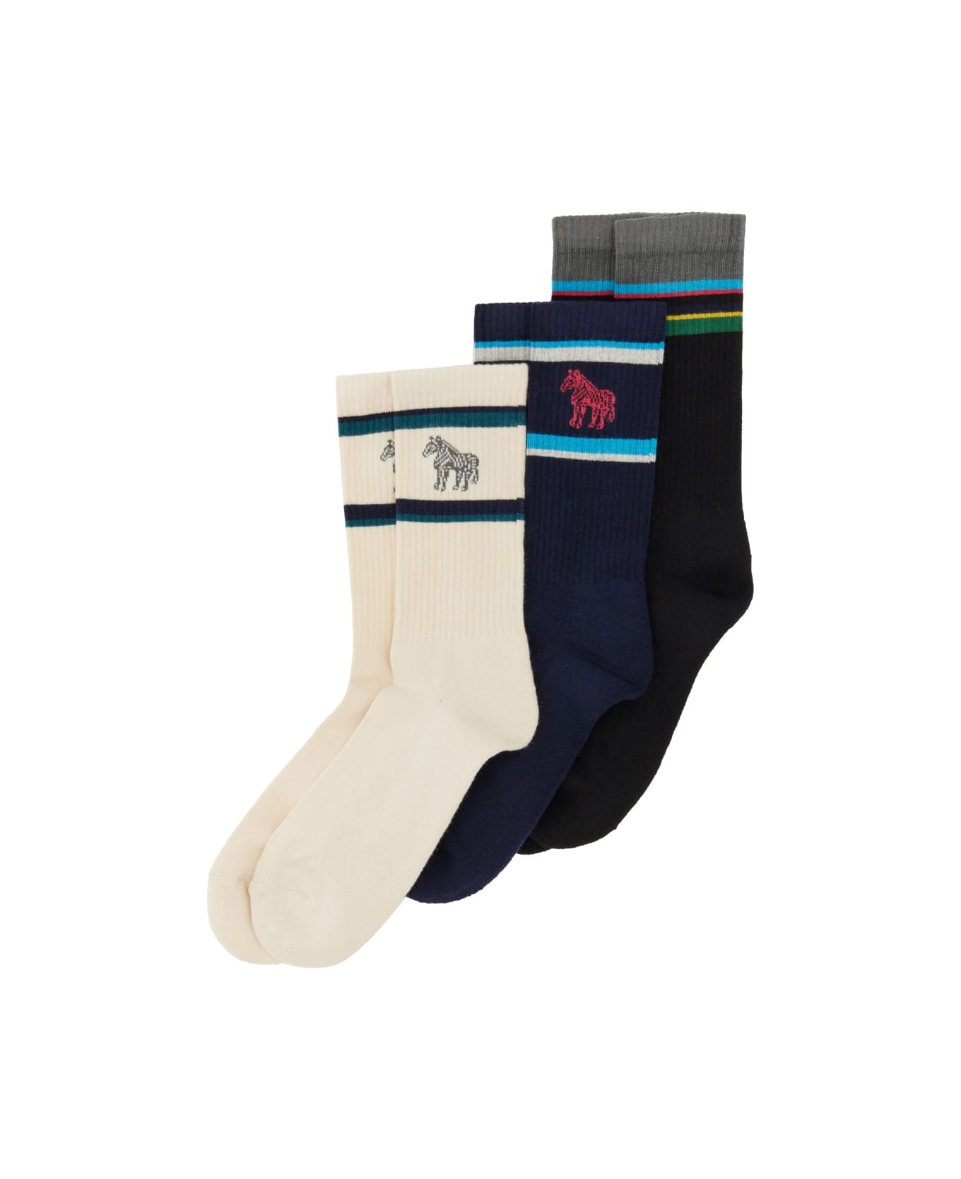 PS by Paul Smith Set Of Three Socks With Logo - MULTICOLOUR 靴下