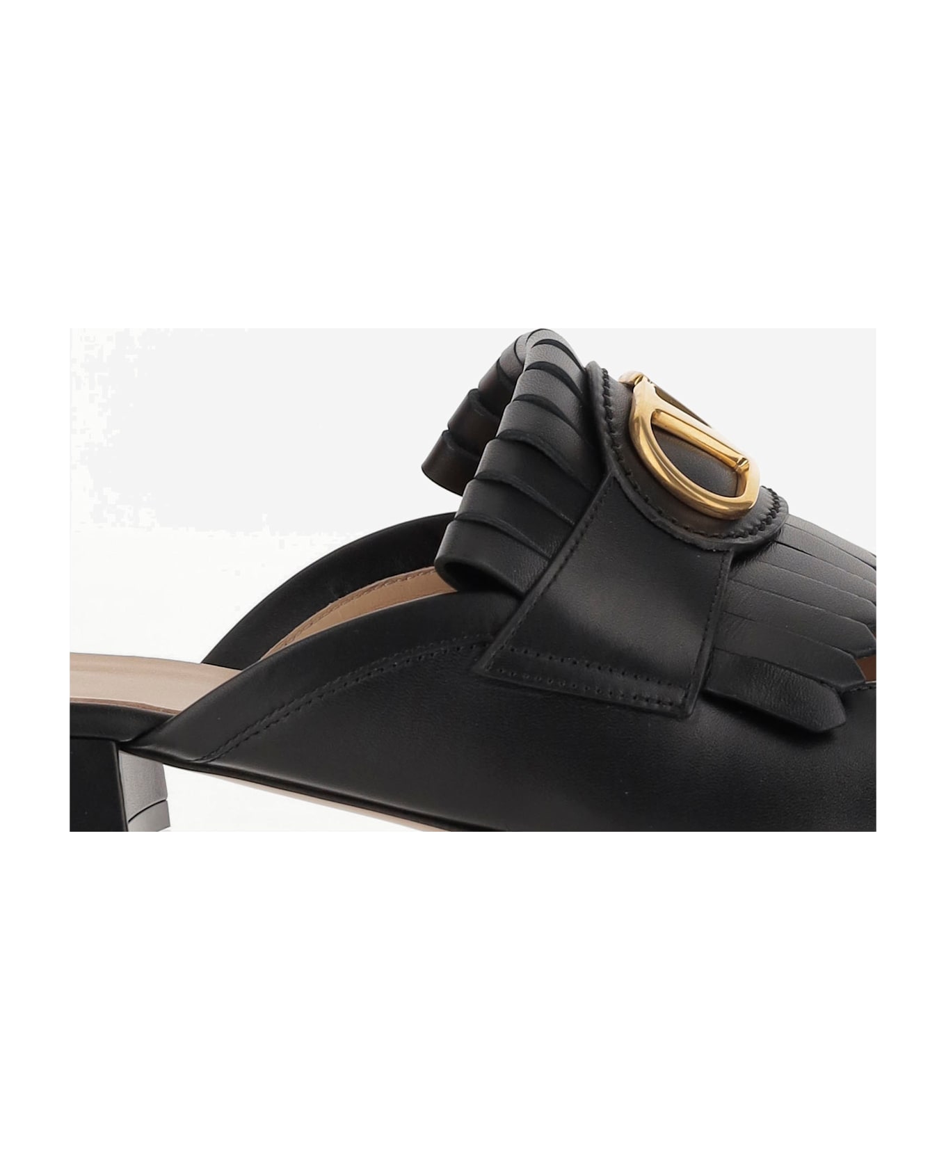 Valentino Garavani Leather Vlogo Mules | italist