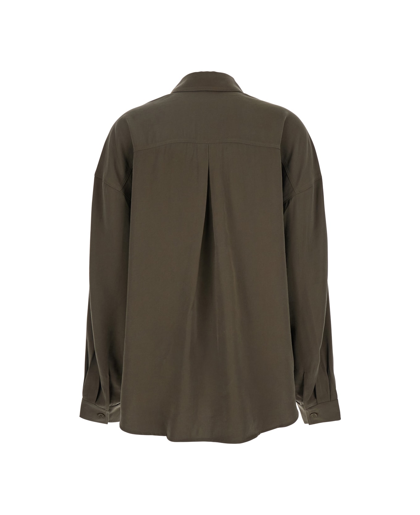 The Andamane 
vania
 Brown Shirt With Classic Collar In Viscose Woman - Brown