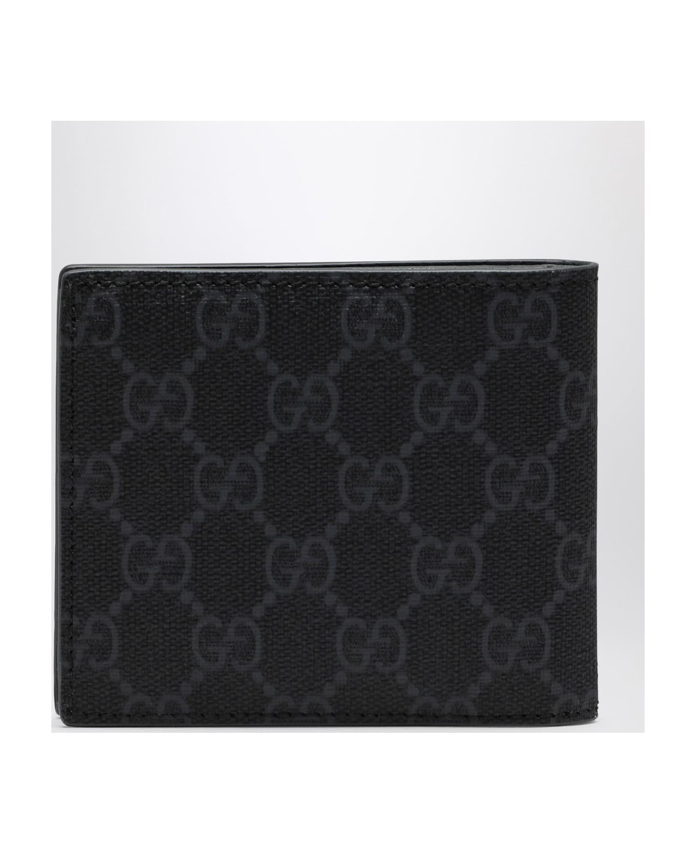 Gucci Gg Supreme Black\/grey Fabric Wallet