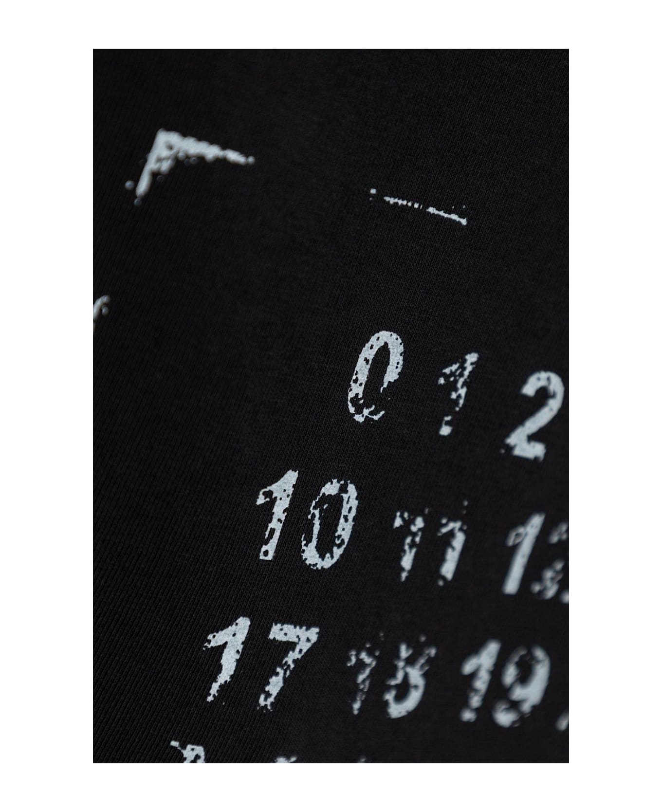 Maison Margiela Logo Stamped Crewneck T-shirt - Washed black