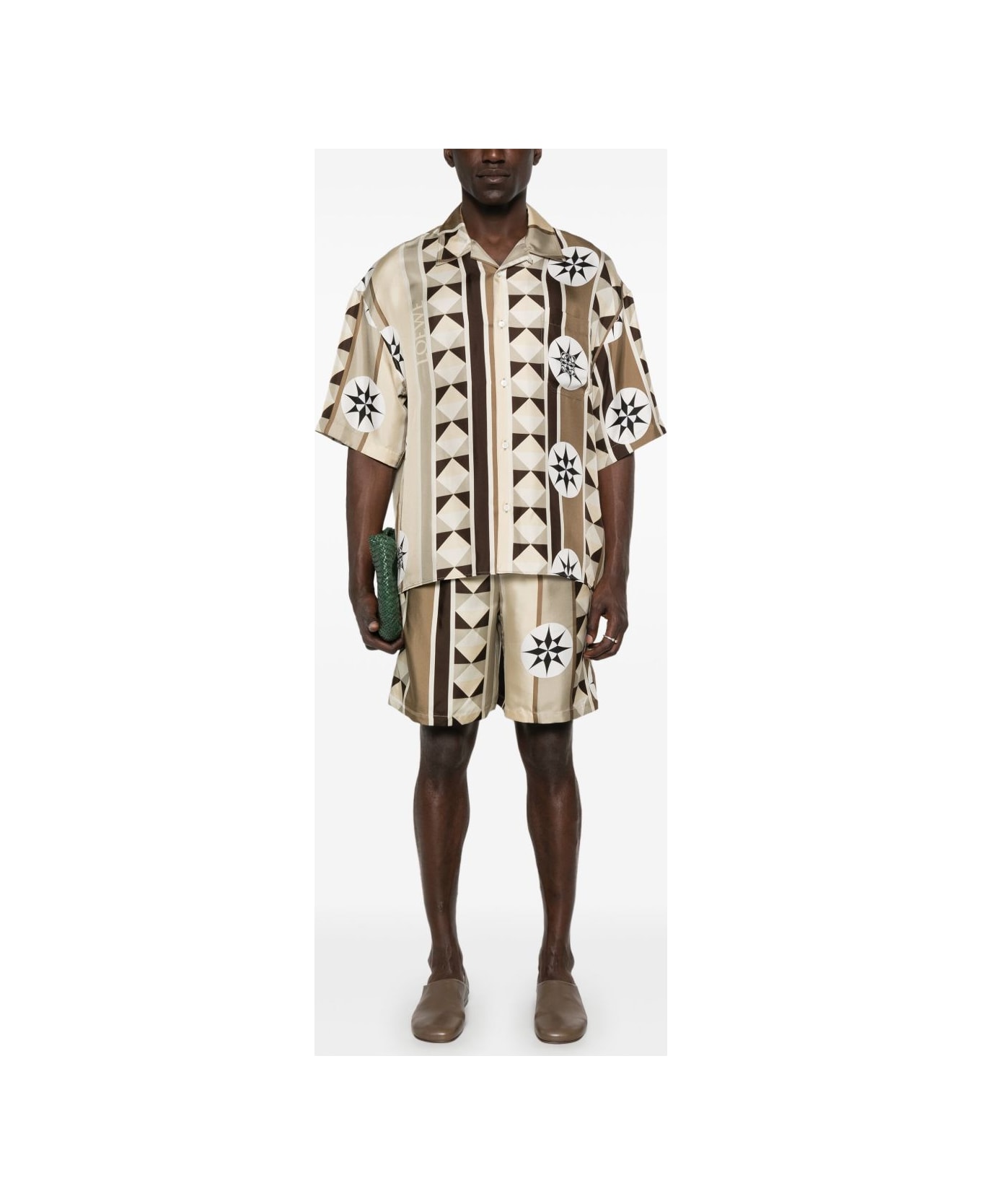 Loewe Printed Silk Shirt - Beige