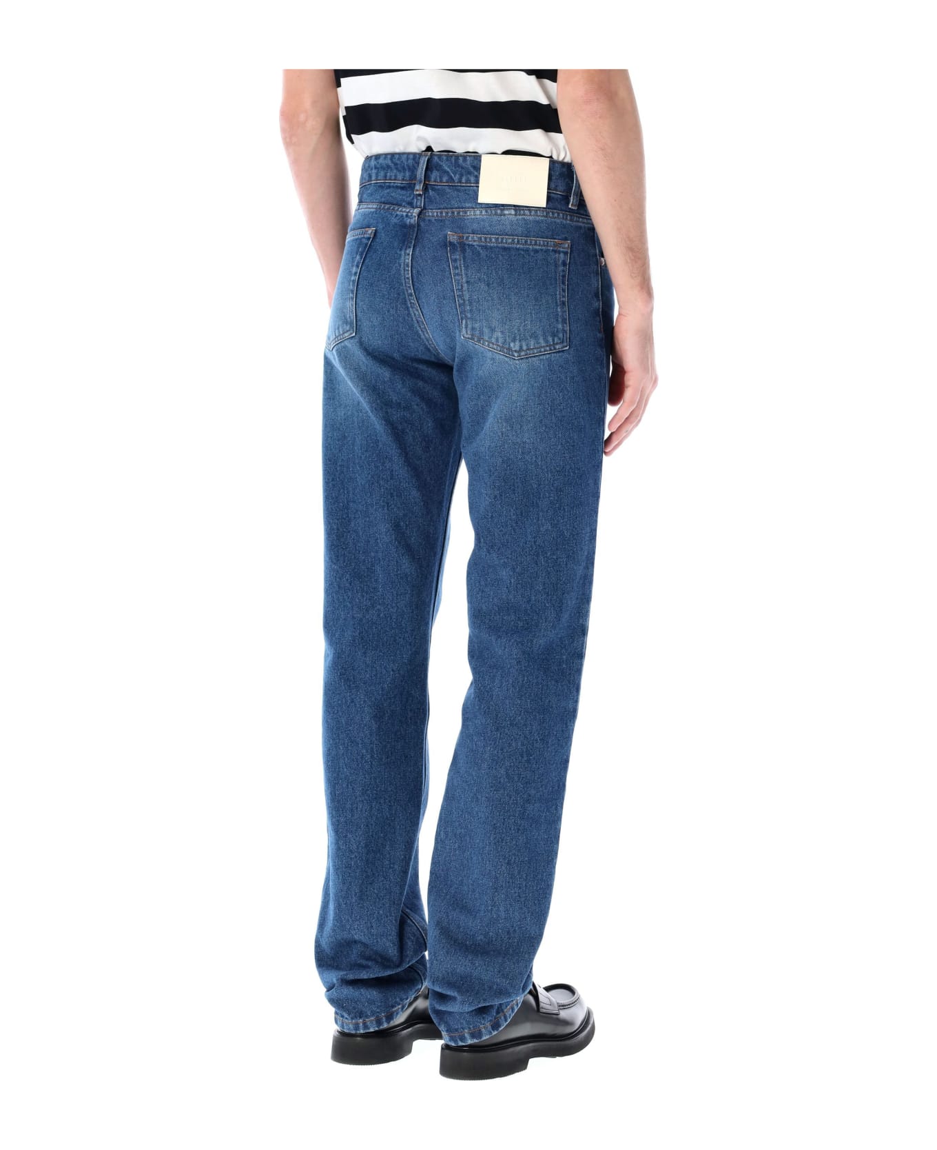 Ami Alexandre Mattiussi Straight Fit Jeans - USED BLUE デニム