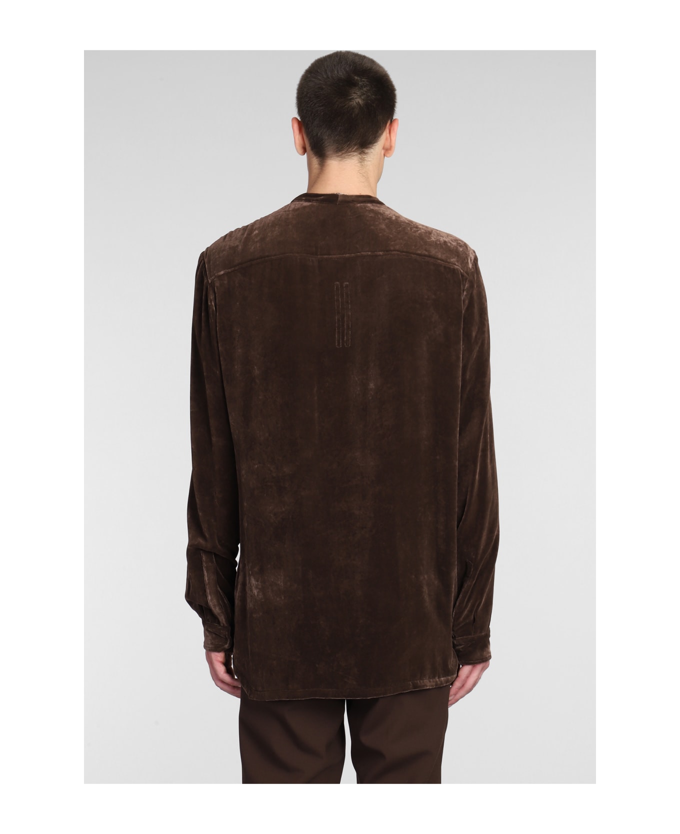 RickOwensFOGPOCKET★46★RR01C4724CVSL Rick Owens Fogpocket Sec Larry Casual Jacket In Brown