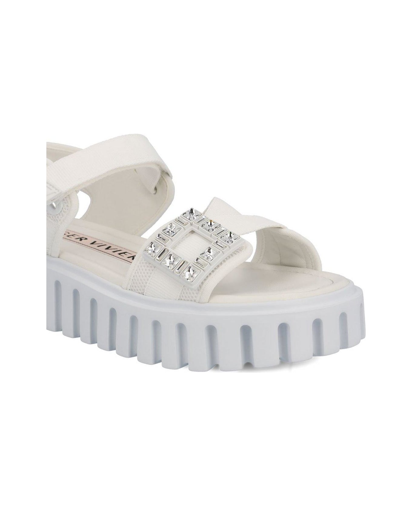 Roger Vivier Embellished Sandals - White