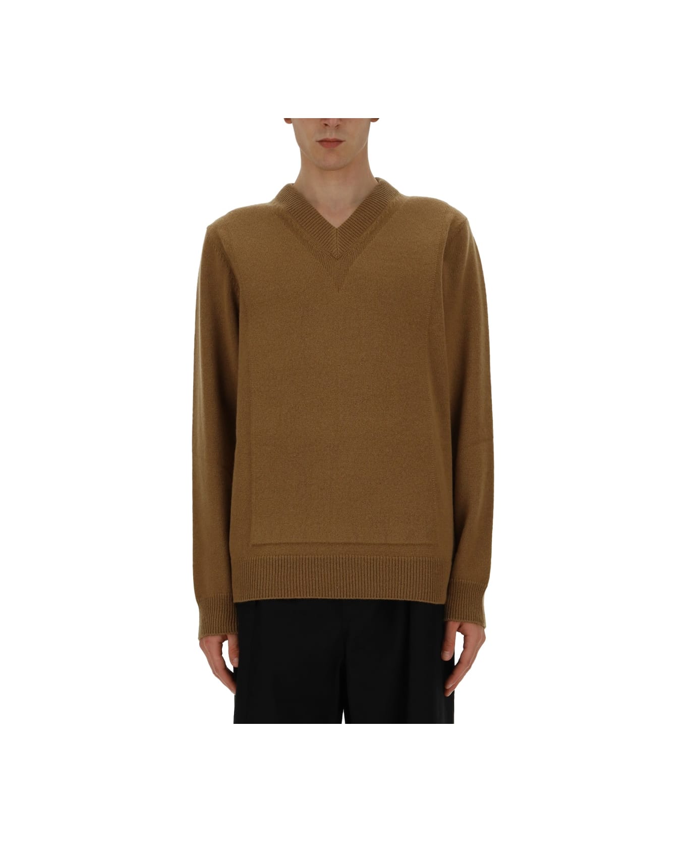 Jil Sander V-neck Sweater - BEIGE