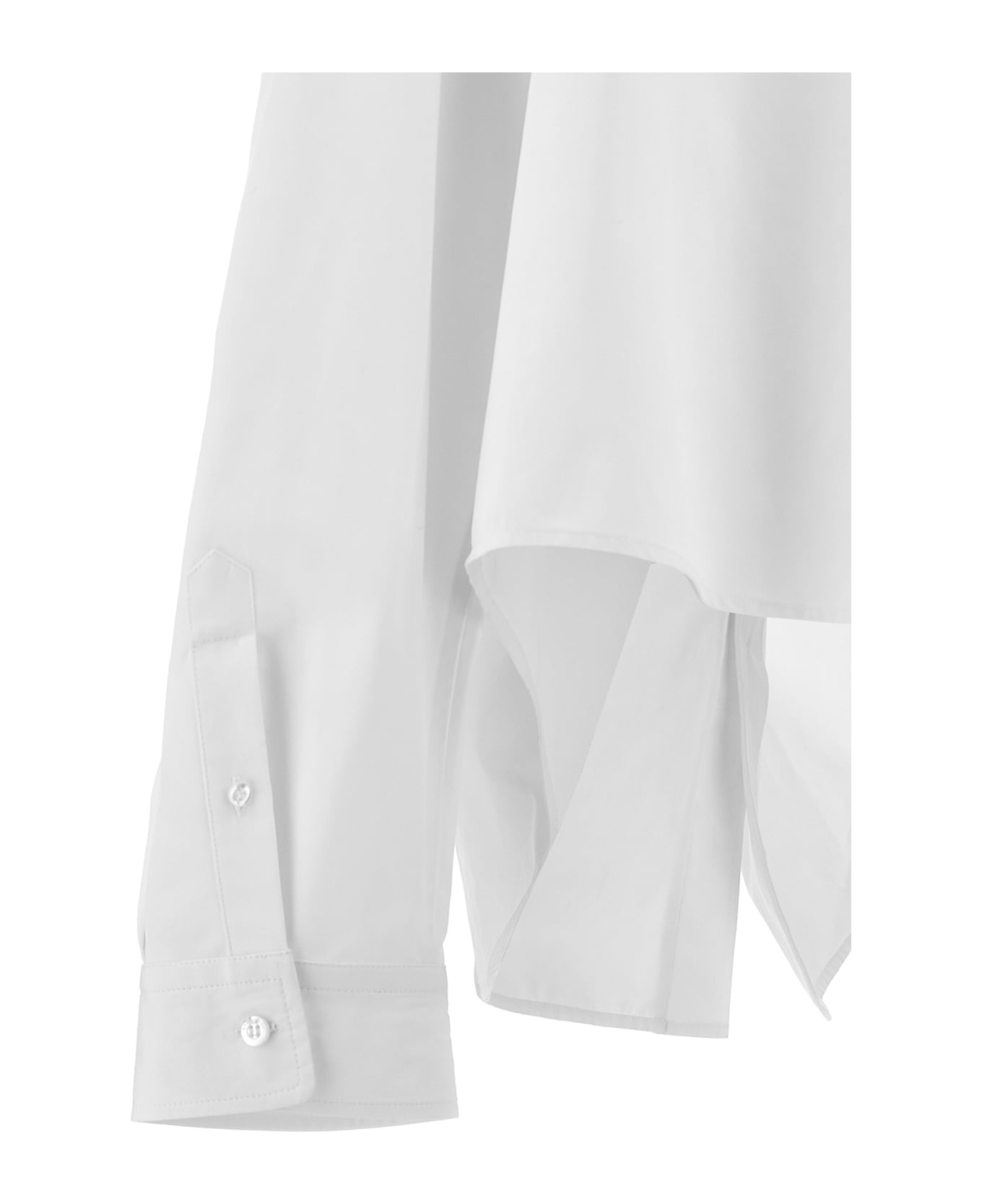 Balenciaga Asymmetric Shirt With Logo Embroidery | italist