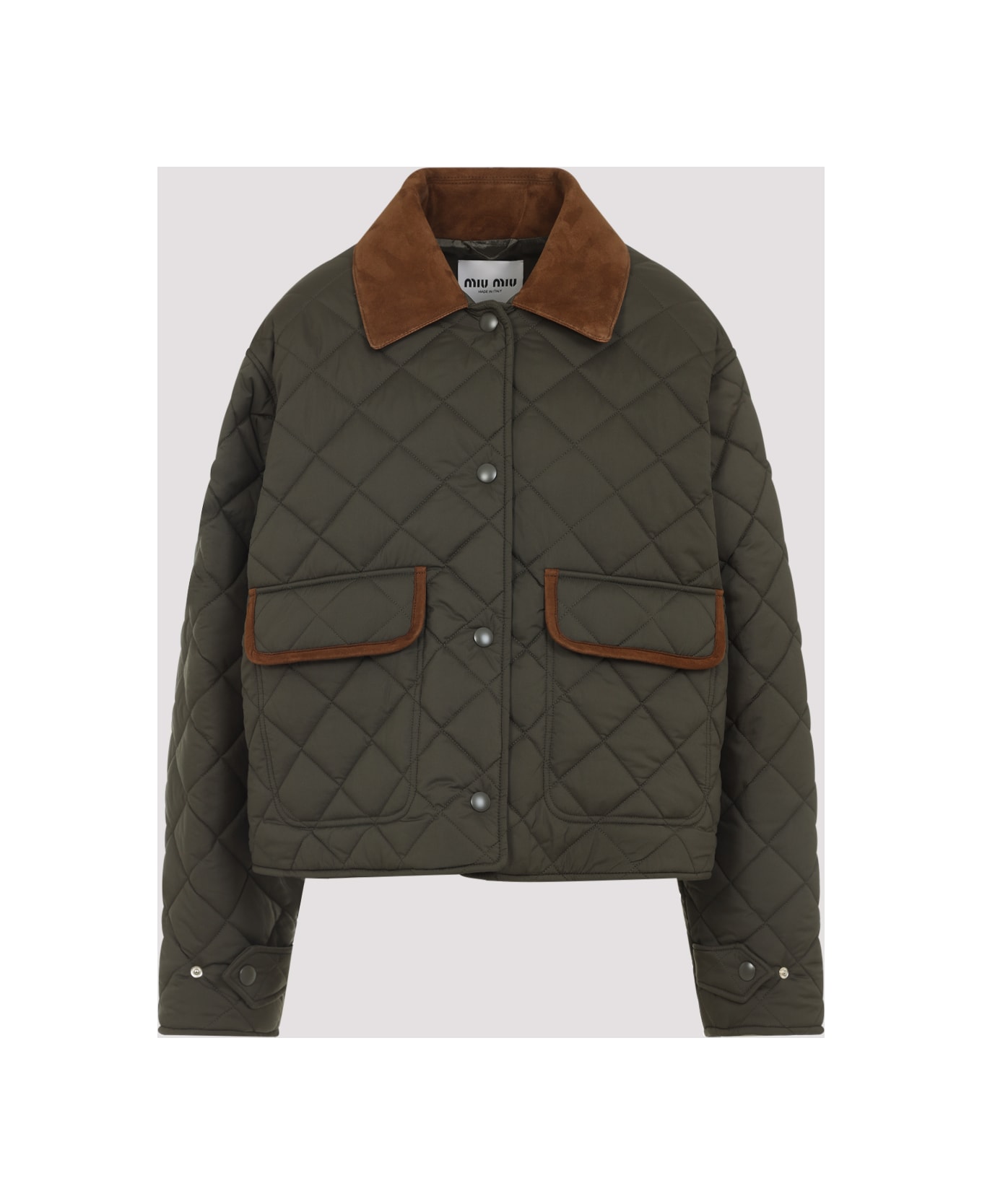 Miu Miu Recycled Polyester Jacket - Militare