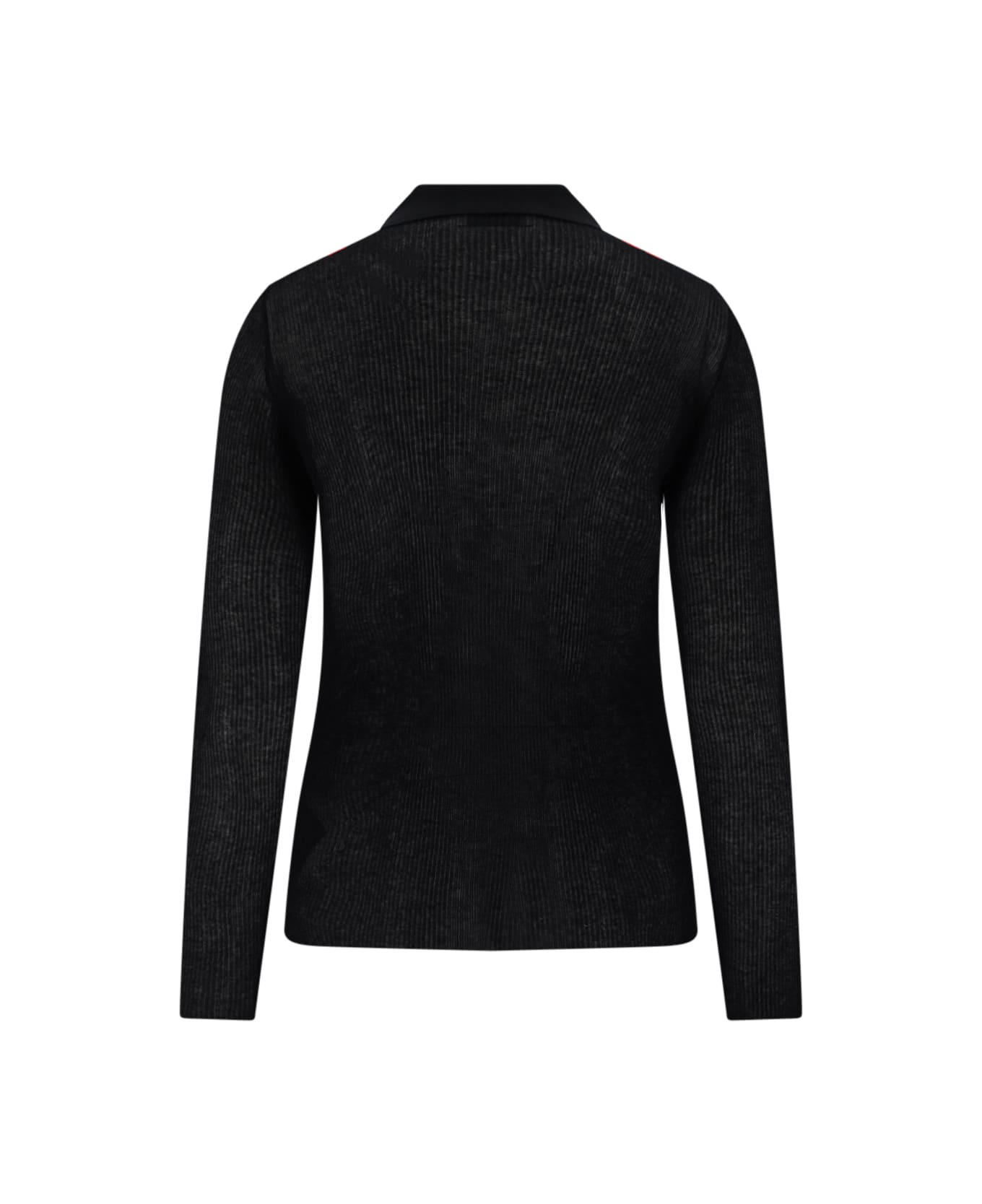 Moncler Logo Ribbed Top - Black  
