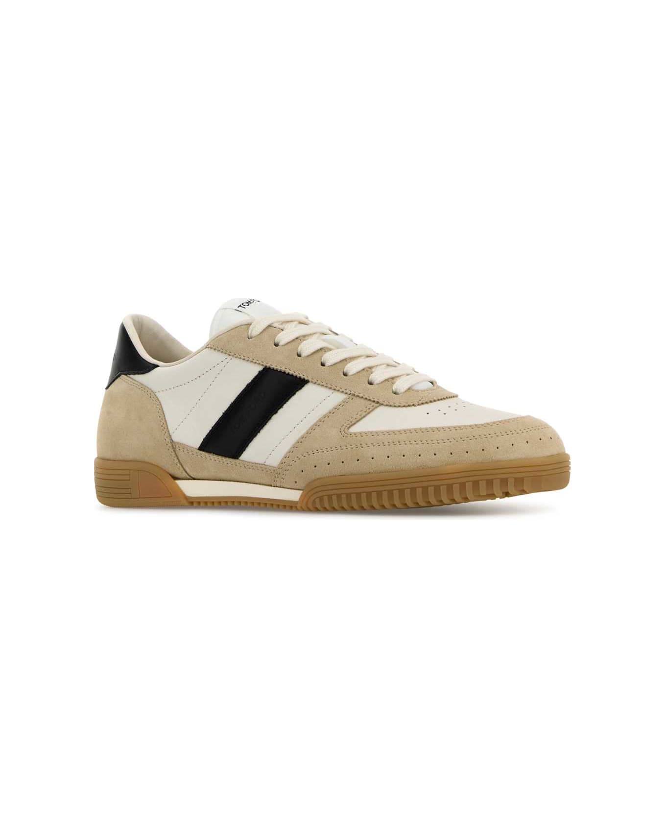 Tom Ford Multicolor Leather And Suede Terence Sneakers - DUNEBLACKAMBER