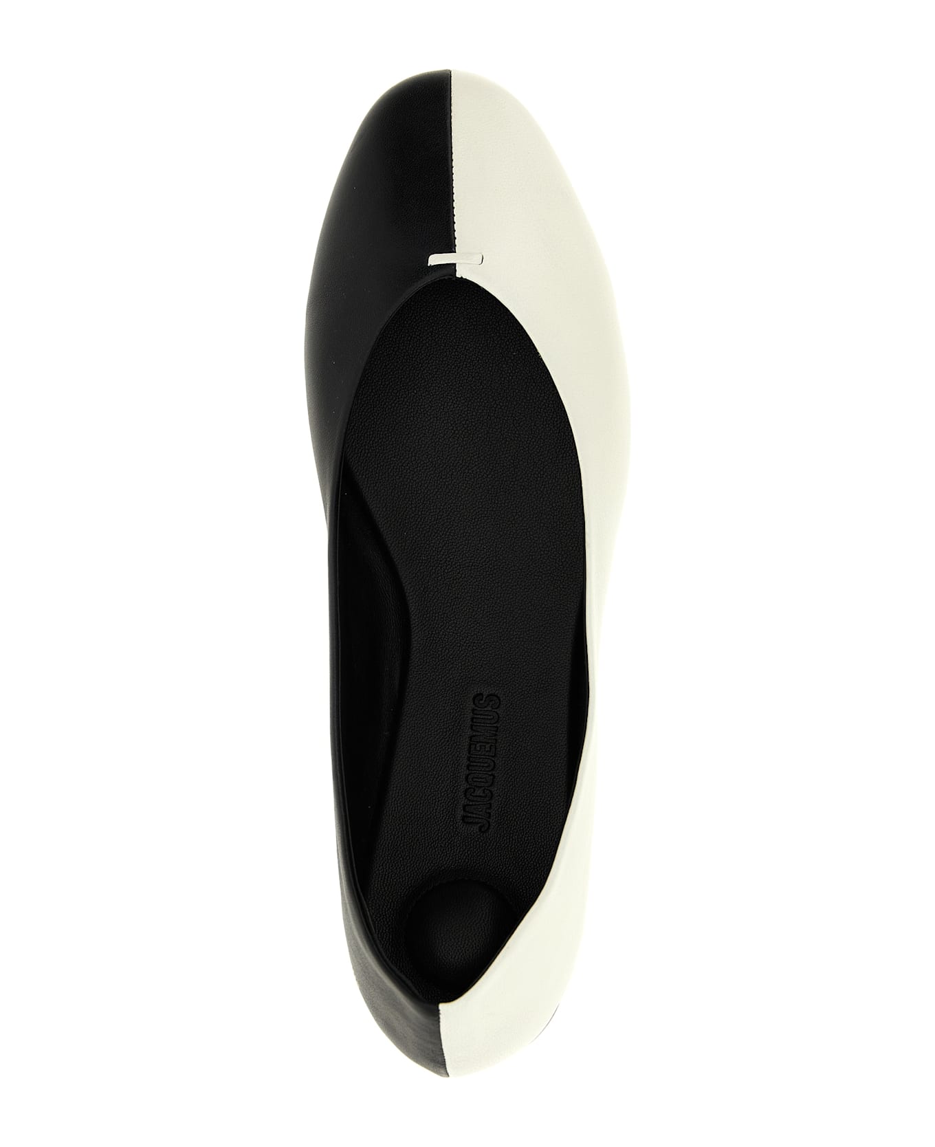 Jacquemus 
les Ballerines Ovalo
 Ballet Flats - White/Black