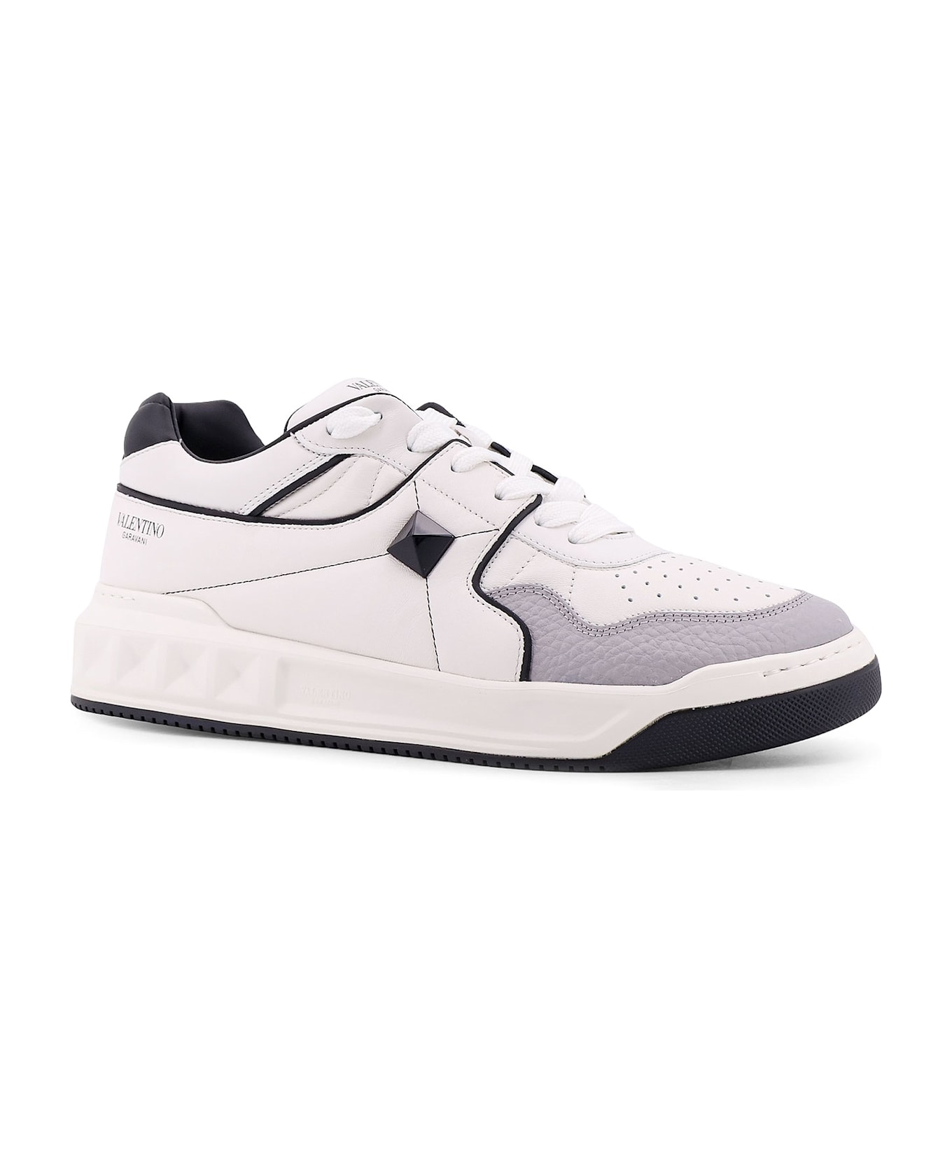 Valentino Garavani One-stud Low-top Valentino Garavani Leather Sneakers - White