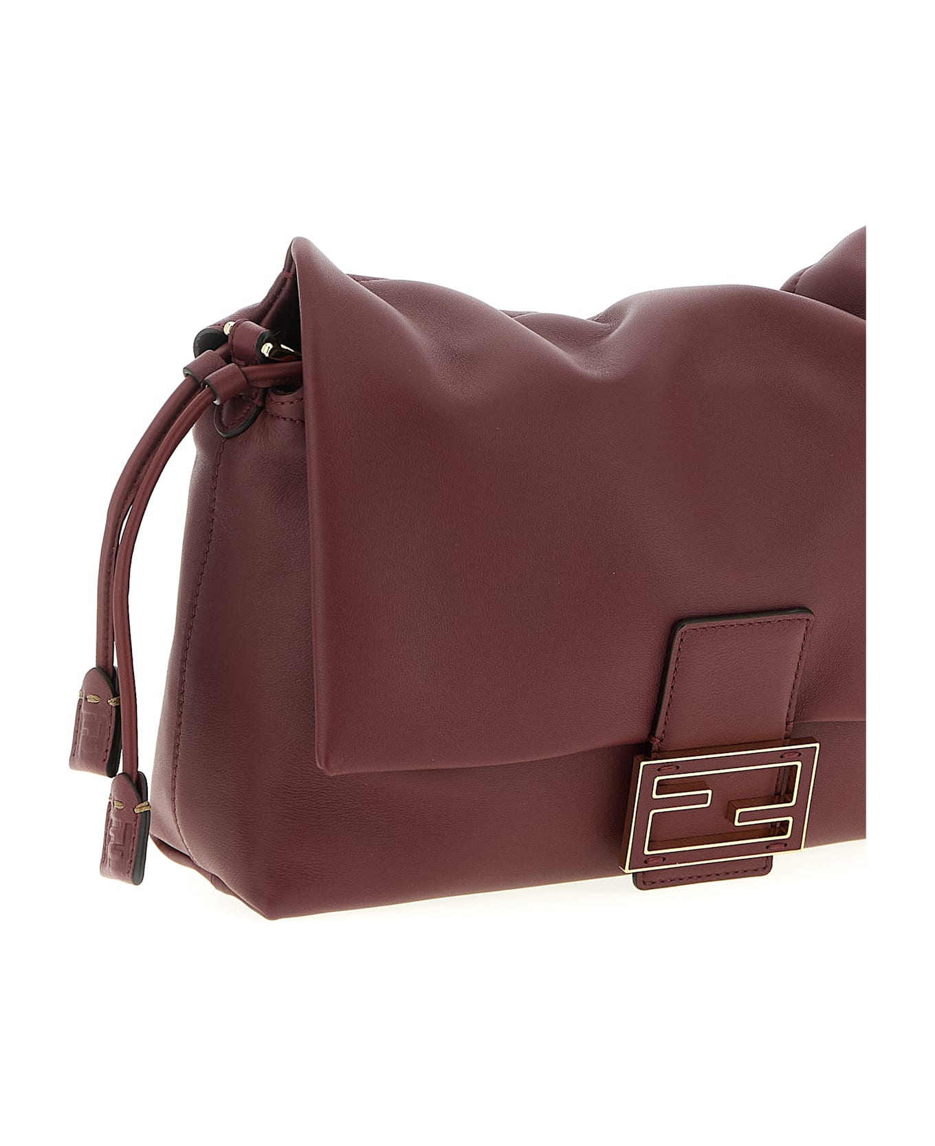 Fendi 'mamma Baguette Medium' Crossbody Bag - Bordeaux