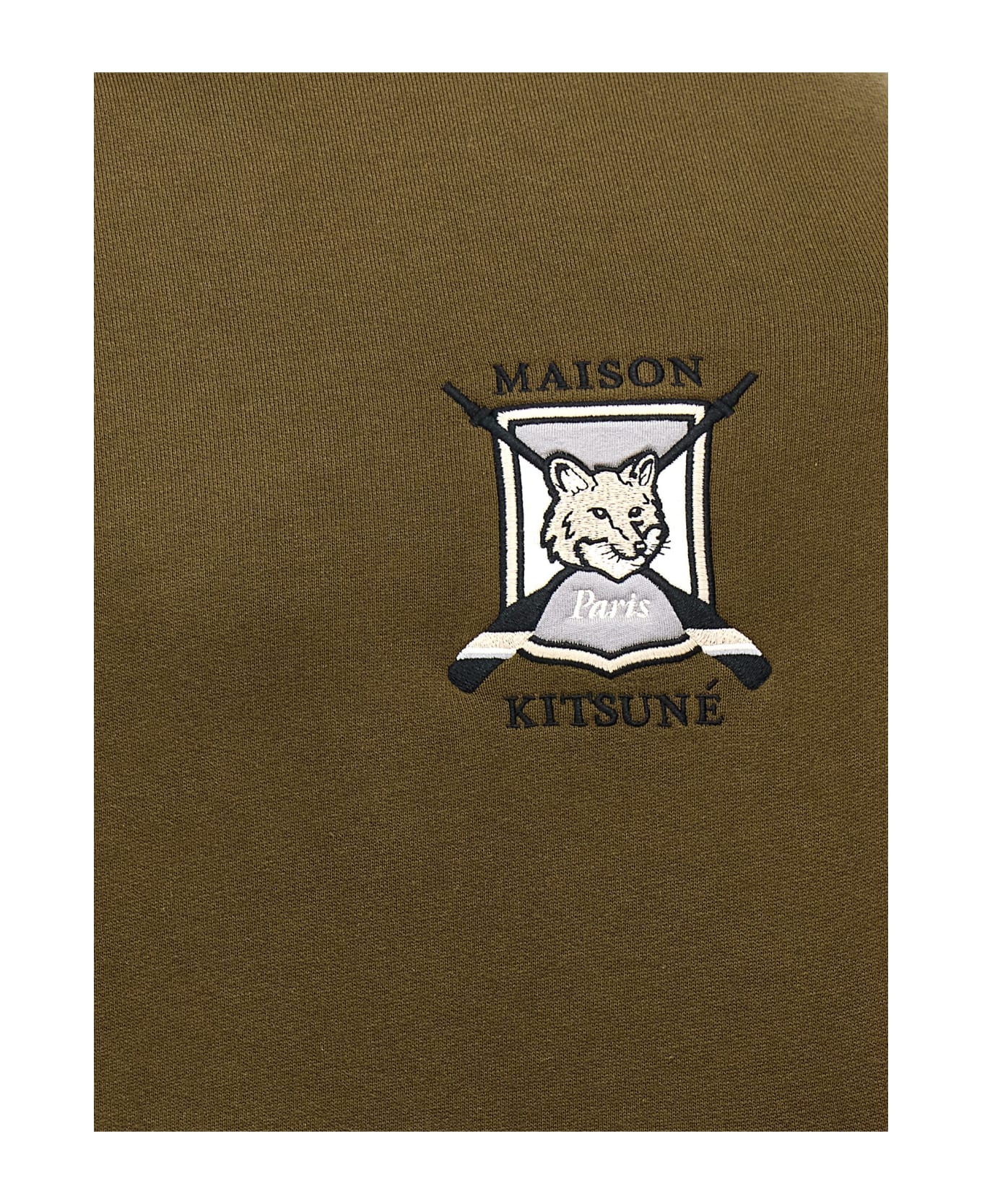 Maison Kitsuné 'college Fox' Hoodie - Green フリース