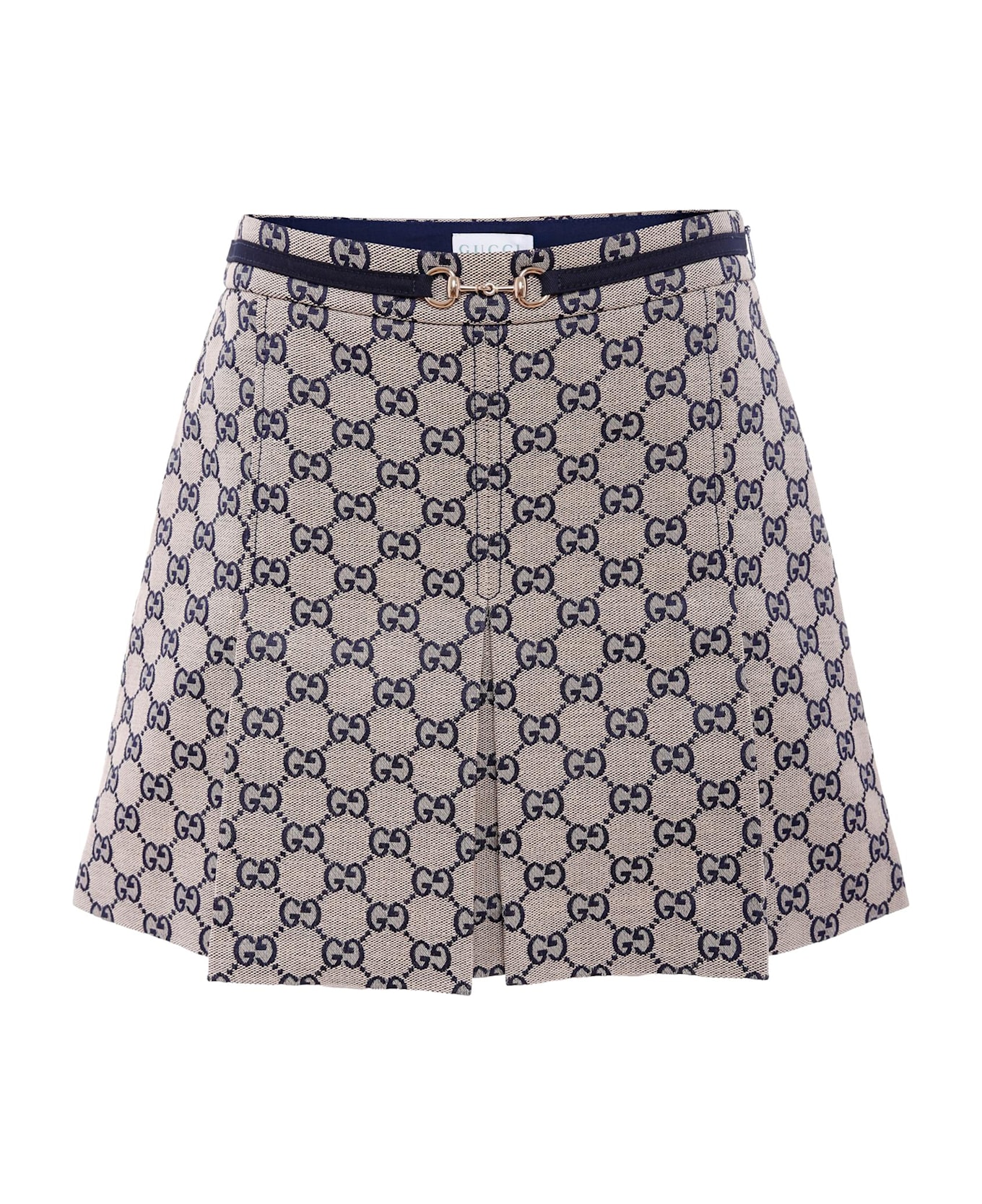 Gucci Beige Skirt For Girl With Horsebit - Beige