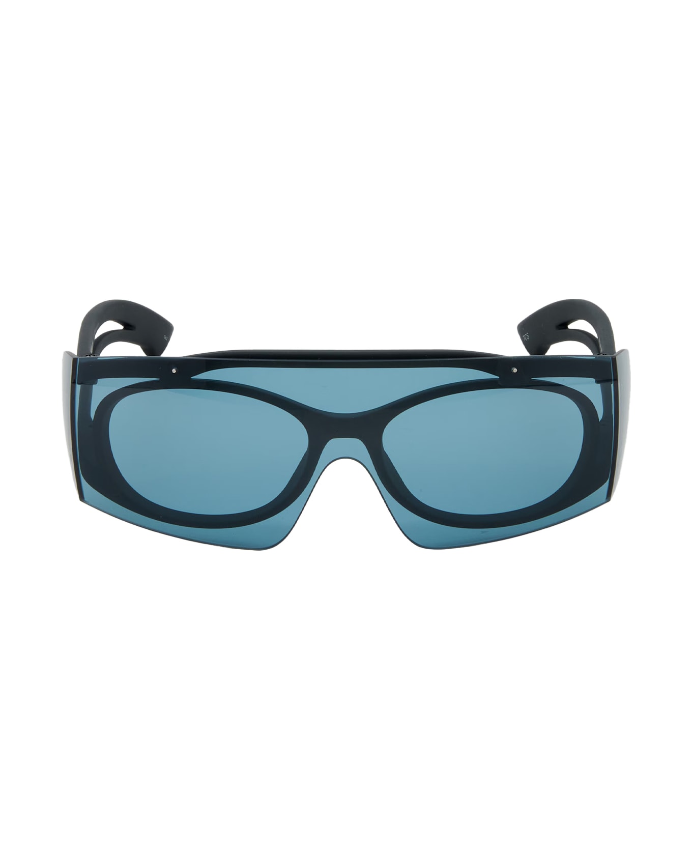 Alexander McQueen Two-tone Sunglasses In Black/blue - Blue